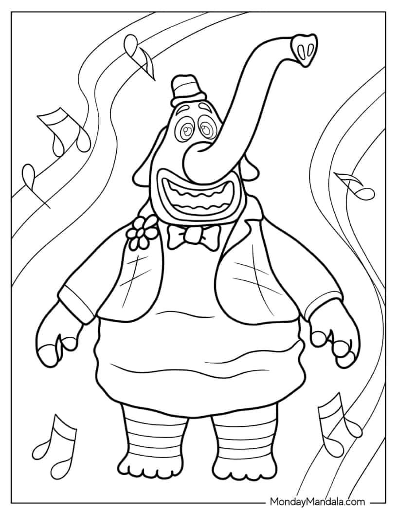 Coloring Page Of Bing Bong From Inside Out coloring page