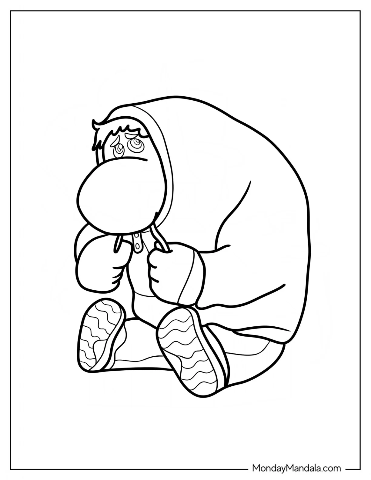 Easy Embarrassment Coloring Page For Kids coloring page — printable line art