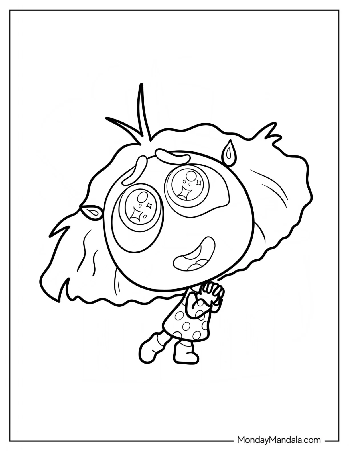 Kawaii Envy Coloring Page For Preschoolers coloring page