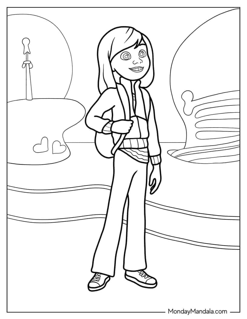 Riley From Inside Out To Color coloring page — printable line art