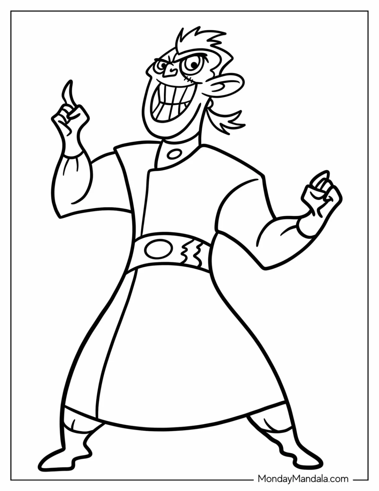 Kim Possible Coloring Page Evil Dr. Drakken coloring page — printable line art