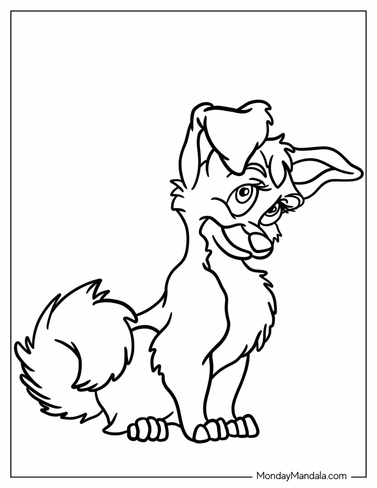 Angel From Lady And The Tramp Coloring Page For Kids coloring page