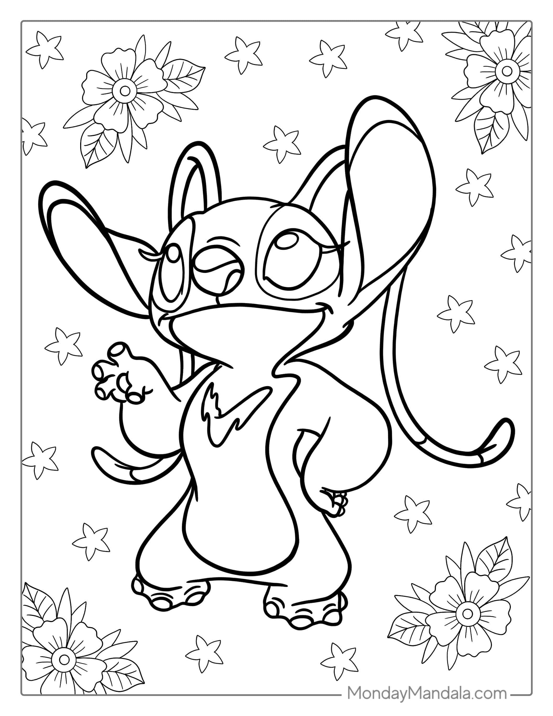 Angel (Experiment 624) Character Coloring Page coloring page — printable line art