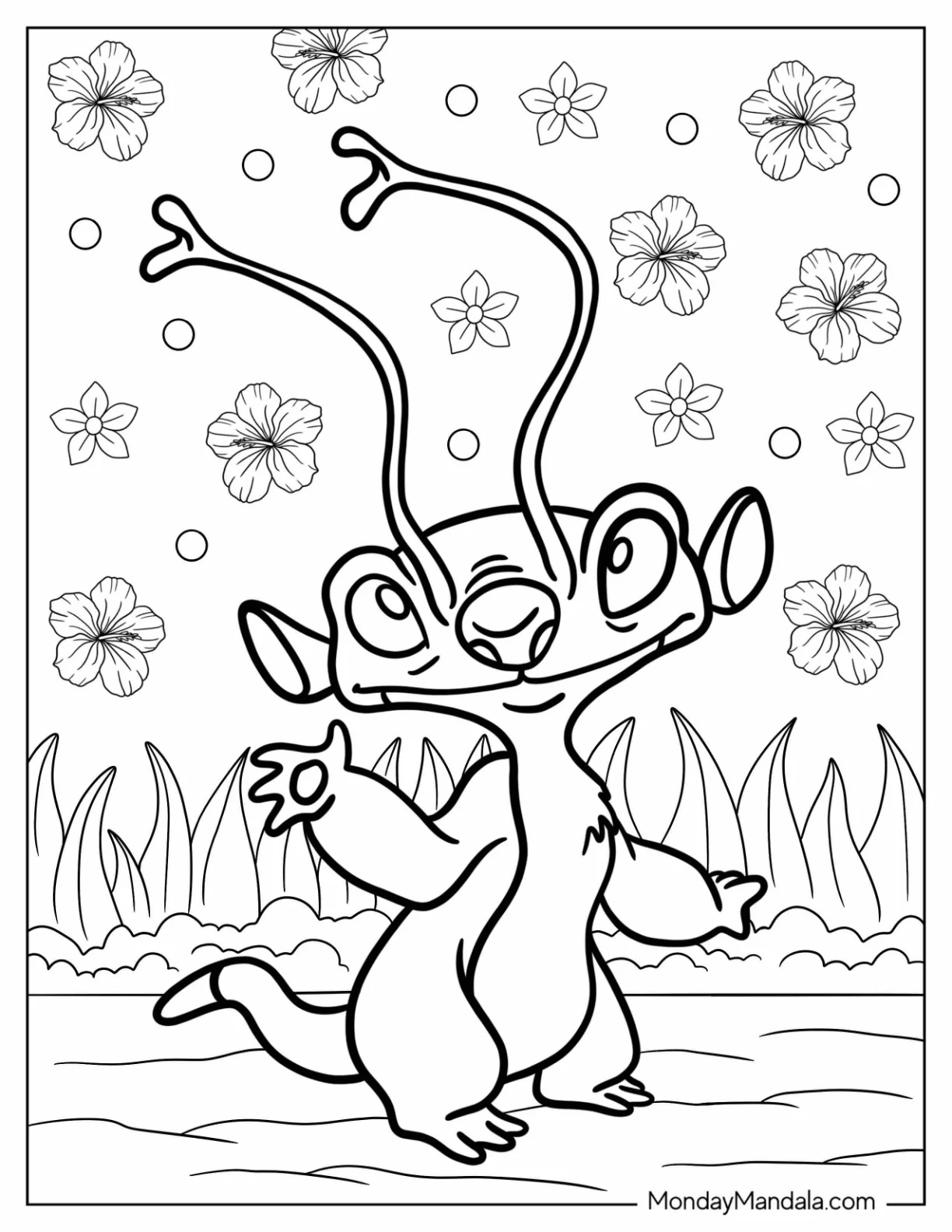Lilo & Stitch Coloring Page Of Experiment 221 Sparky coloring page — printable line art