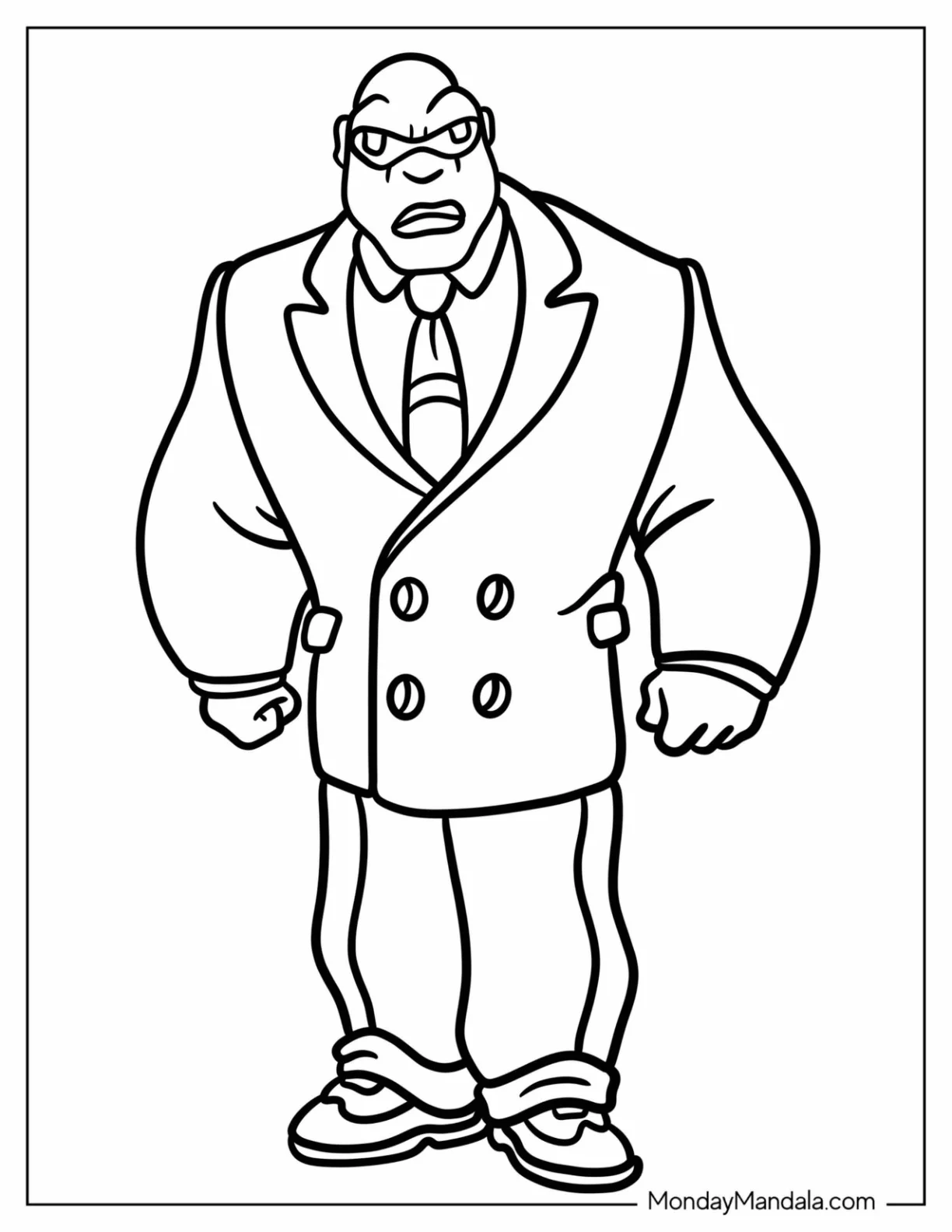 Lilo And Stitch Outline Of Cobra Bubbles Coloring Page For Kids coloring page