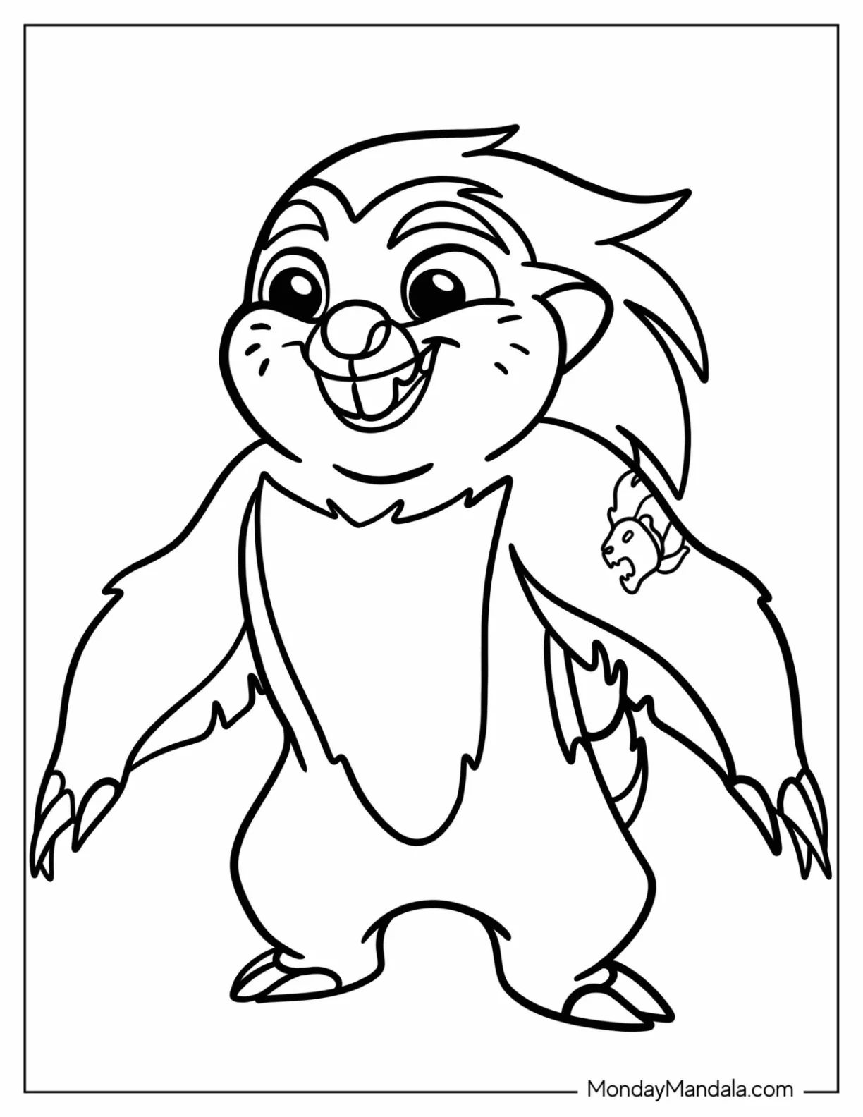 Easy Bunga Honey Badger Coloring Page For Kids coloring page