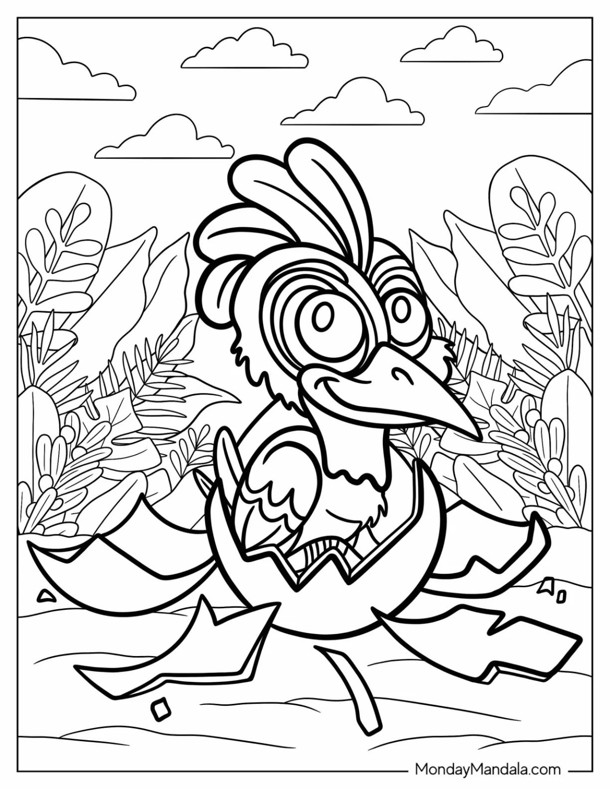 Hatchling Ono coloring page
