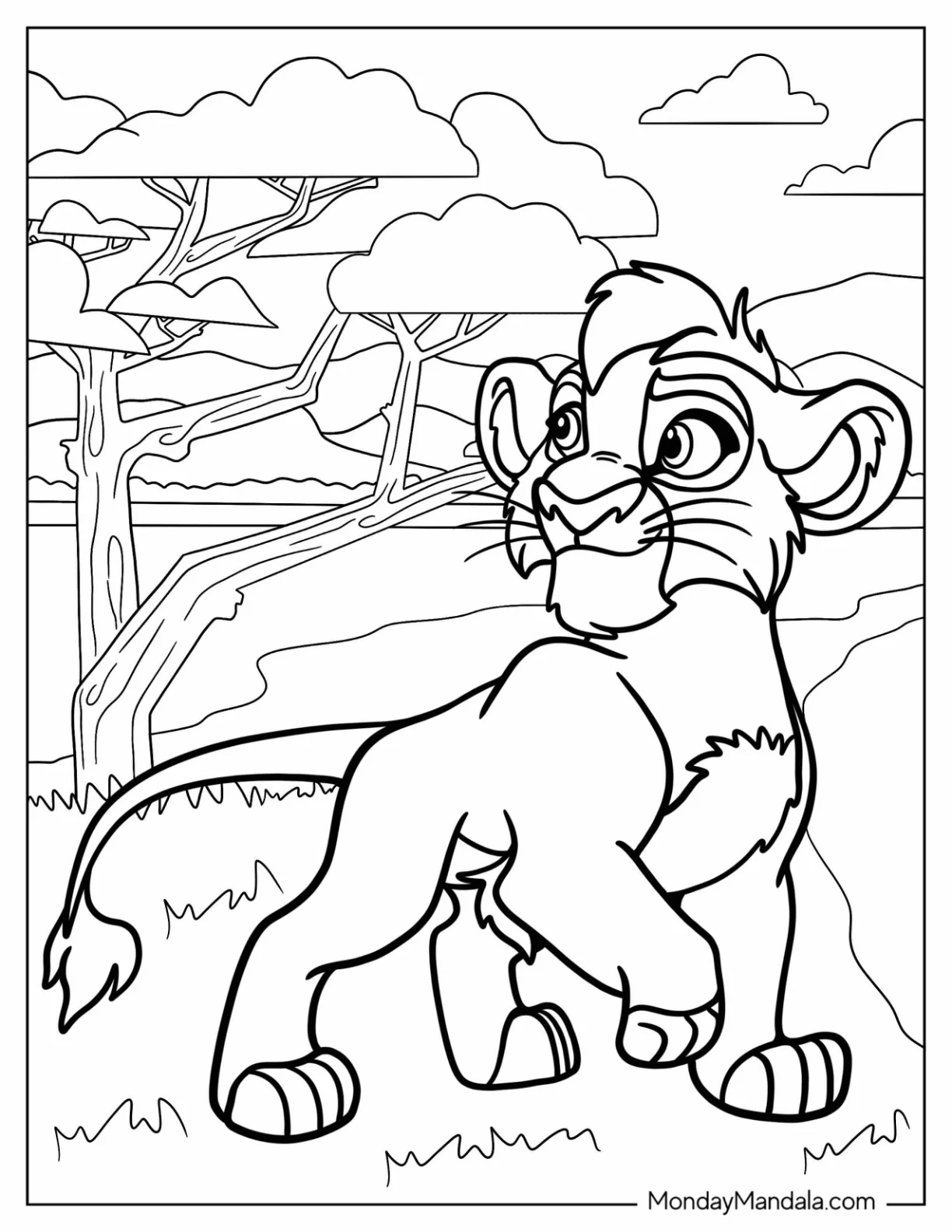 Kovu As A Cub coloring page