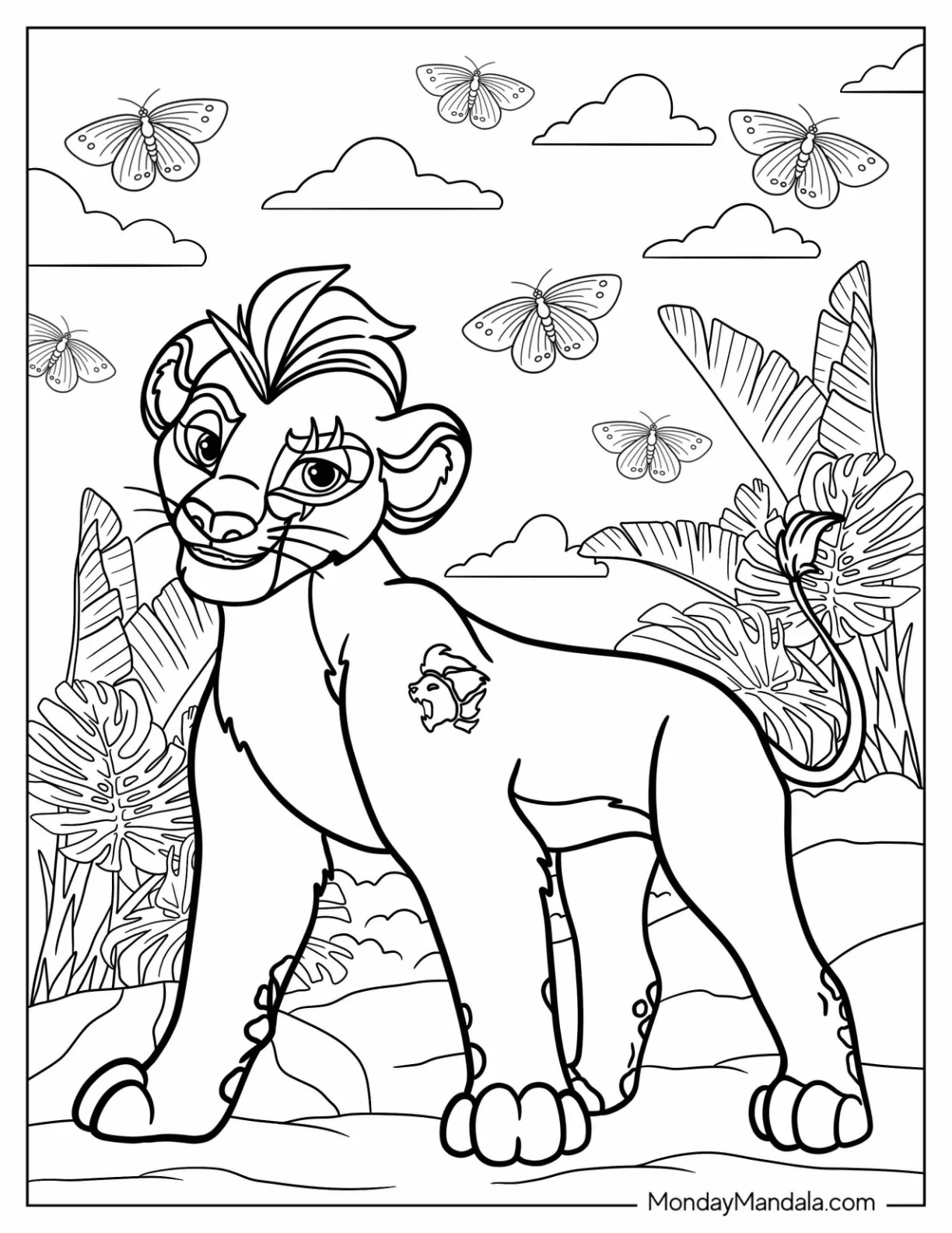 Teenage Kion Of Lion Guard Coloring Sheet coloring page