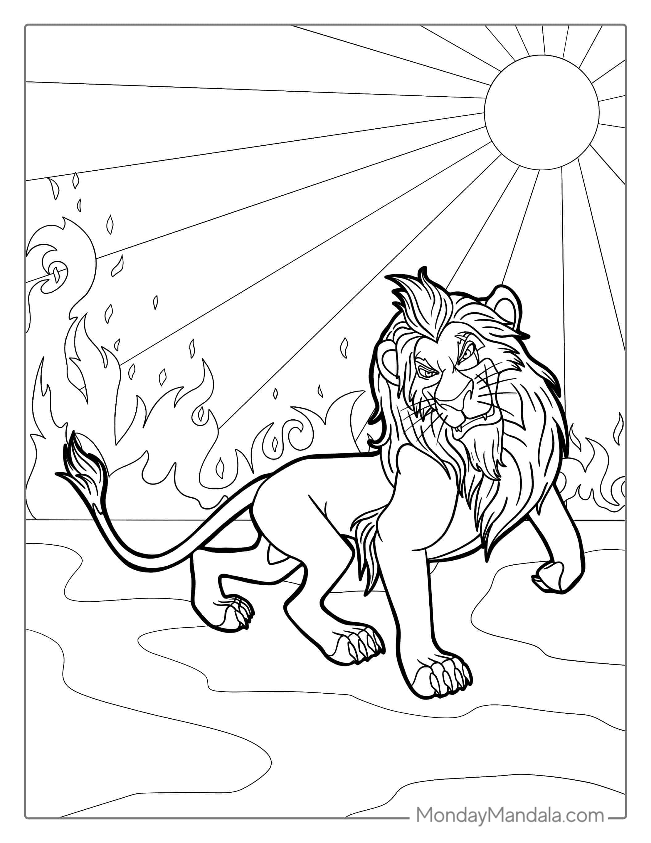 Coloring Page Of Scar From Lion King coloring page
