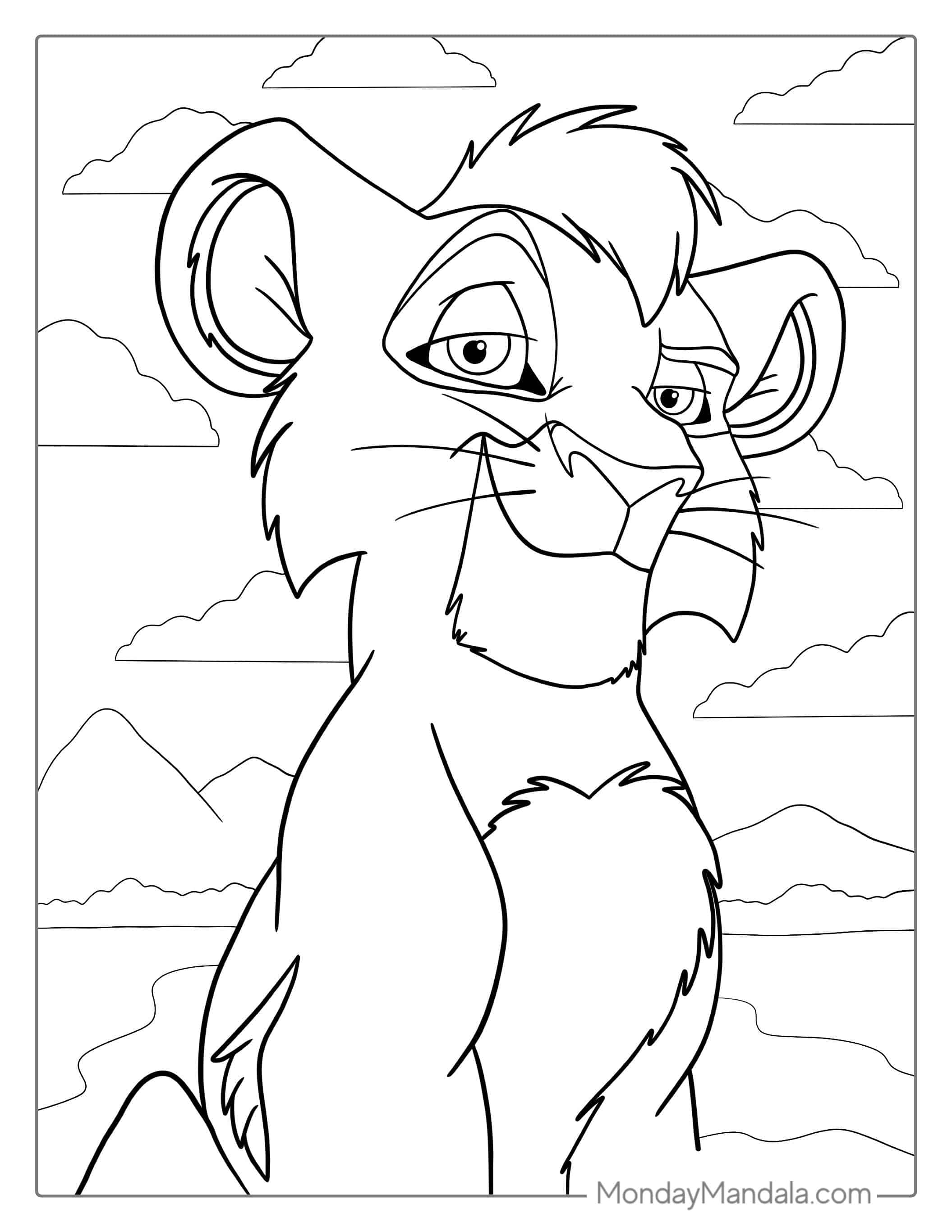 Coloring Sheet Of Kion Lion coloring page