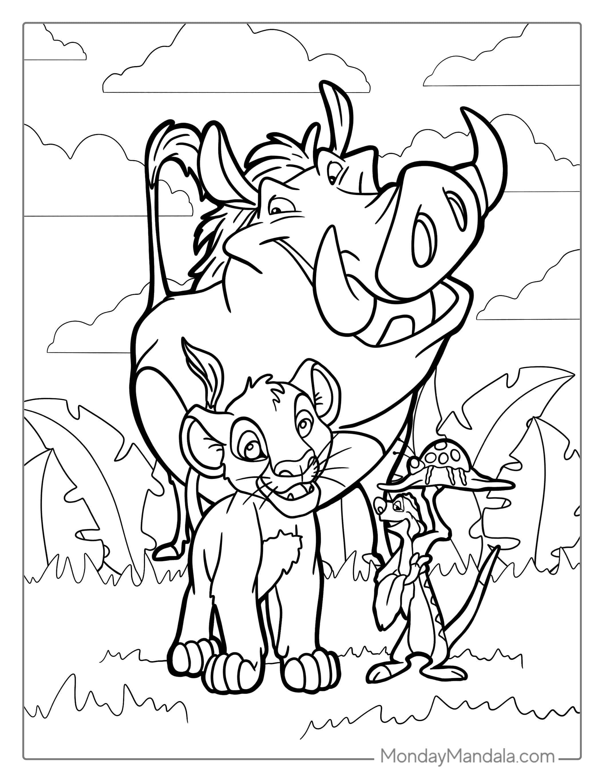 Hakuna Matata Coloring Sheet coloring page