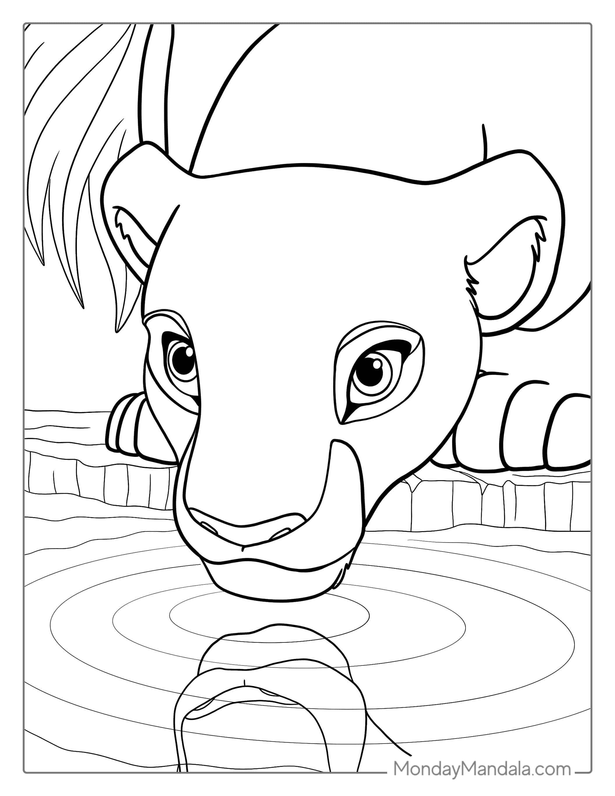 Nala Lioness Coloring Page coloring page