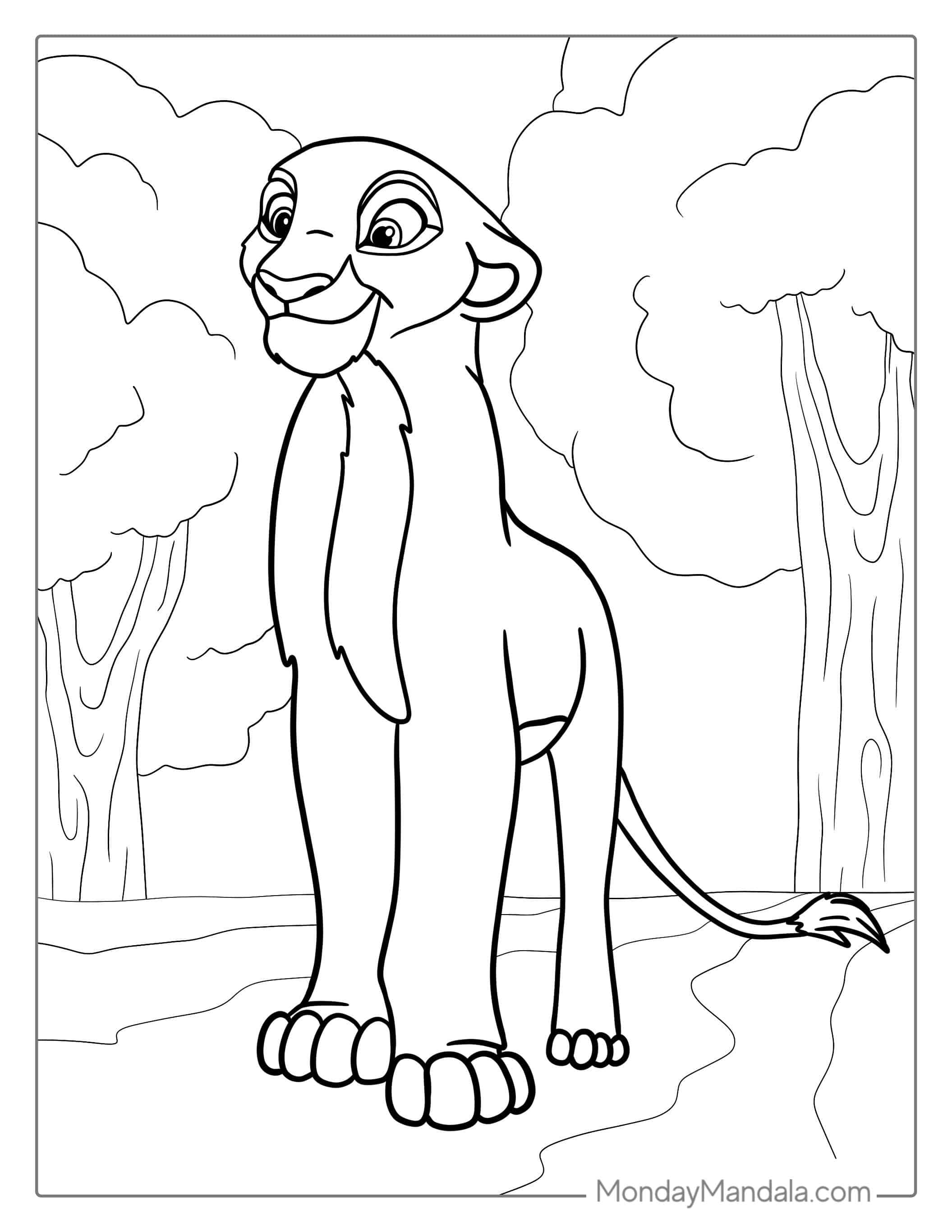Nala Lioness Coloring Sheet coloring page