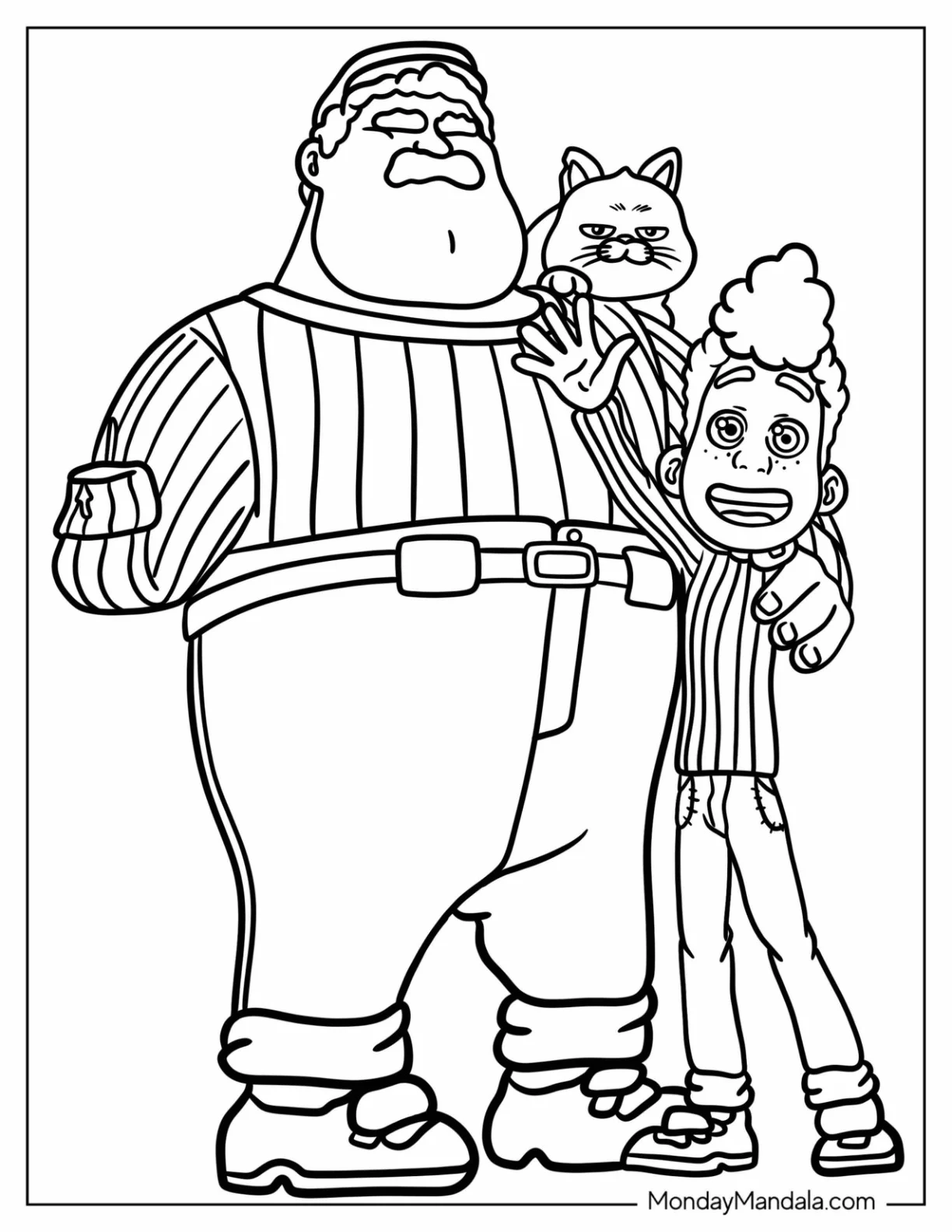 Luca Coloring Page Of Massimo Marcovaldo, Machiavelli, And Alberto coloring page