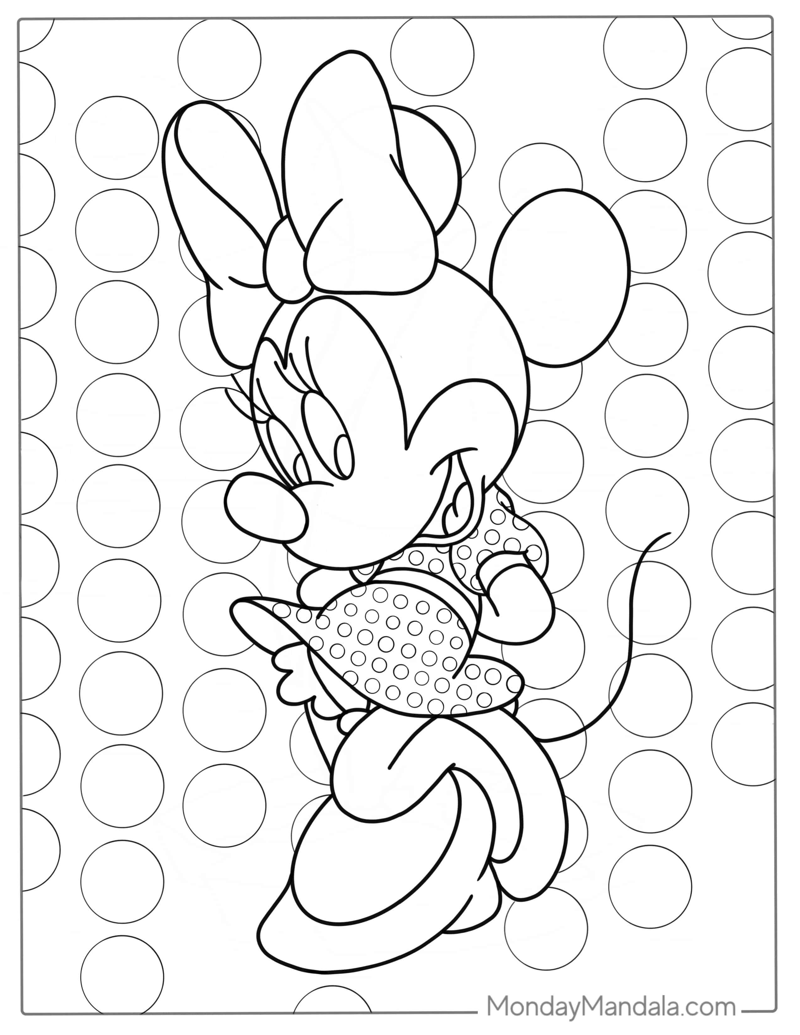 Minnie Mouse Coloring Sheet coloring page