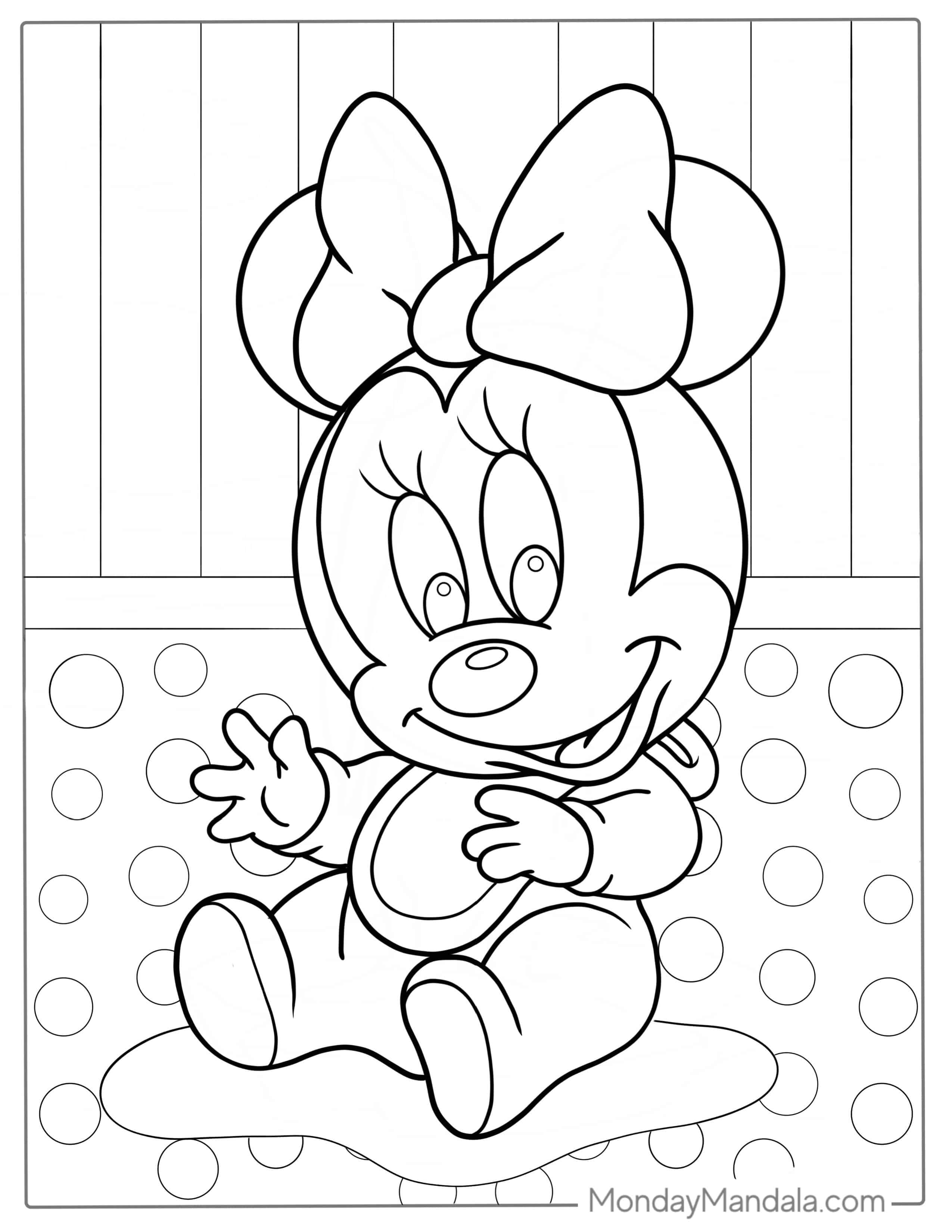 Baby Minnie Mouse Coloring Picture coloring page