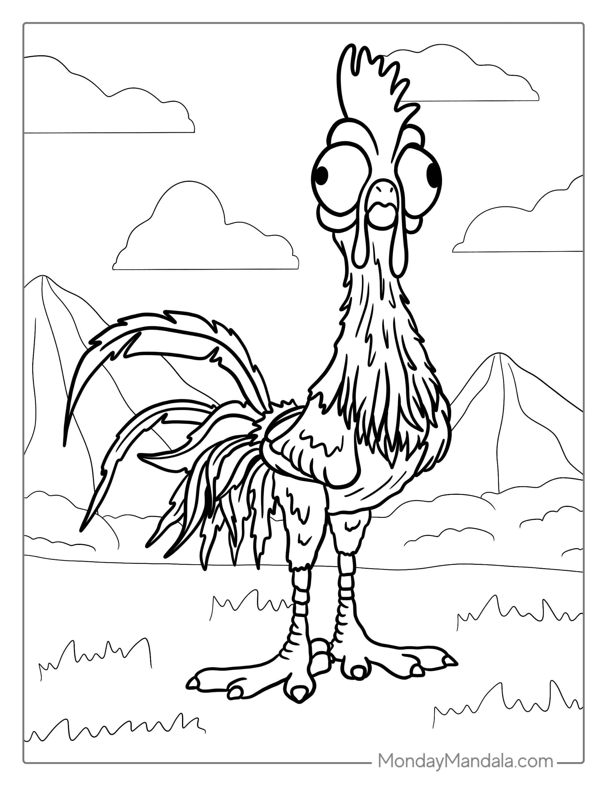 Coloring Page Of Hei Hei The Chicken(1) coloring page