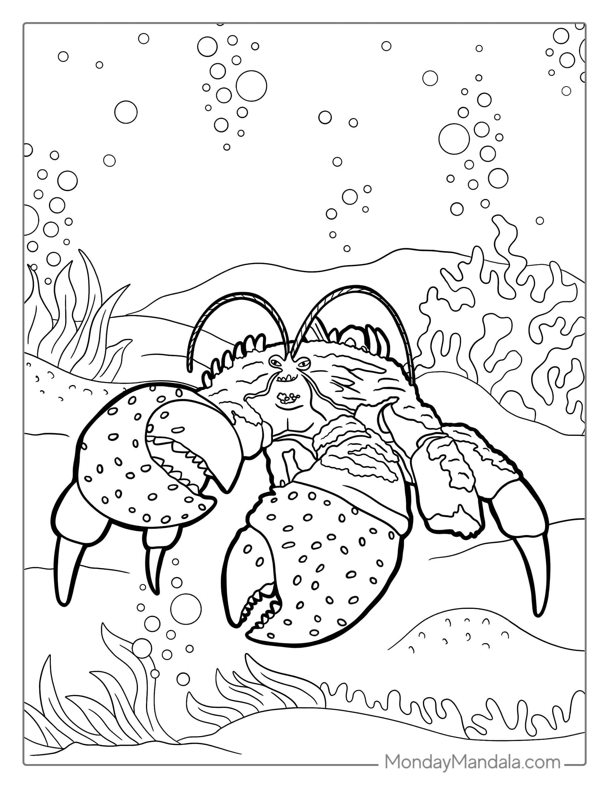 Evil Tamatoa The Crab Coloring Picture coloring page