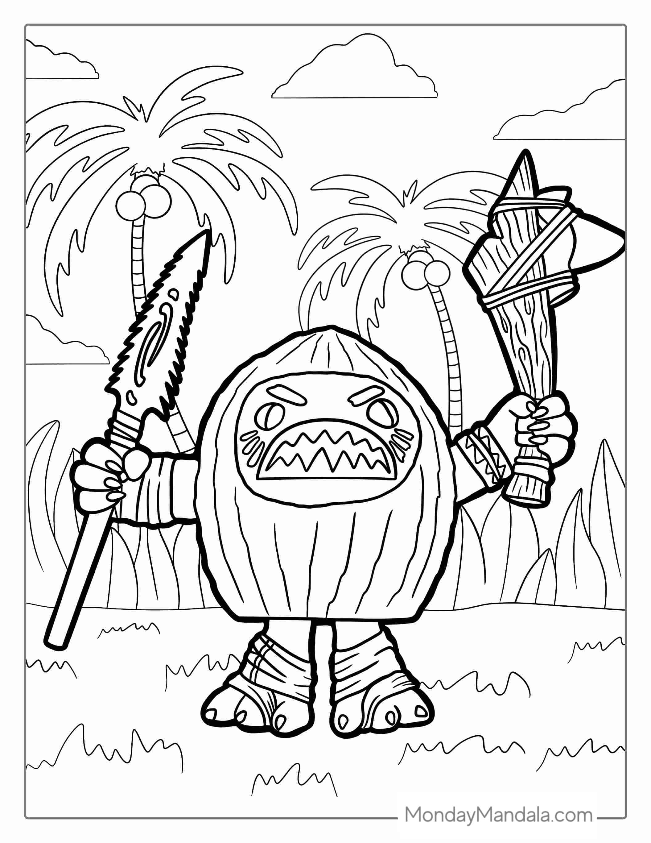 Kakamora Coconut Pirates Coloring Picture coloring page