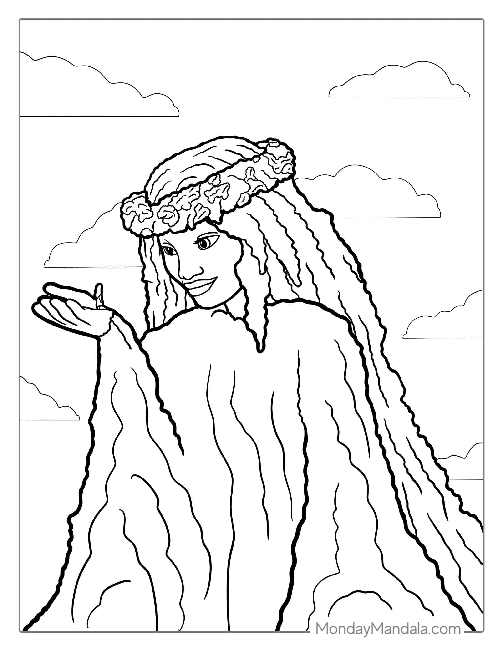 Te Fiti (Mother Nature) From Moana To Color coloring page