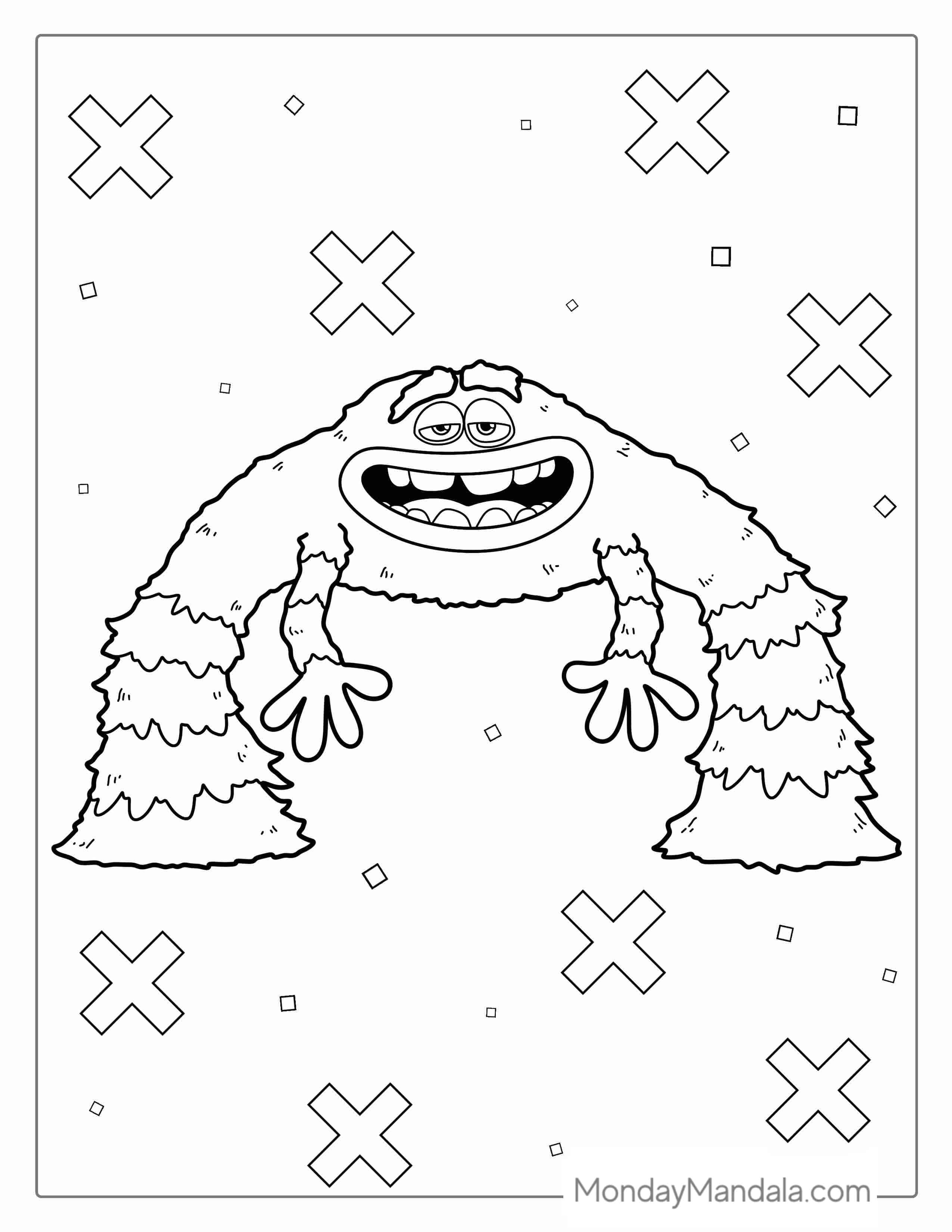 Art From Monsters University Coloring Page coloring page