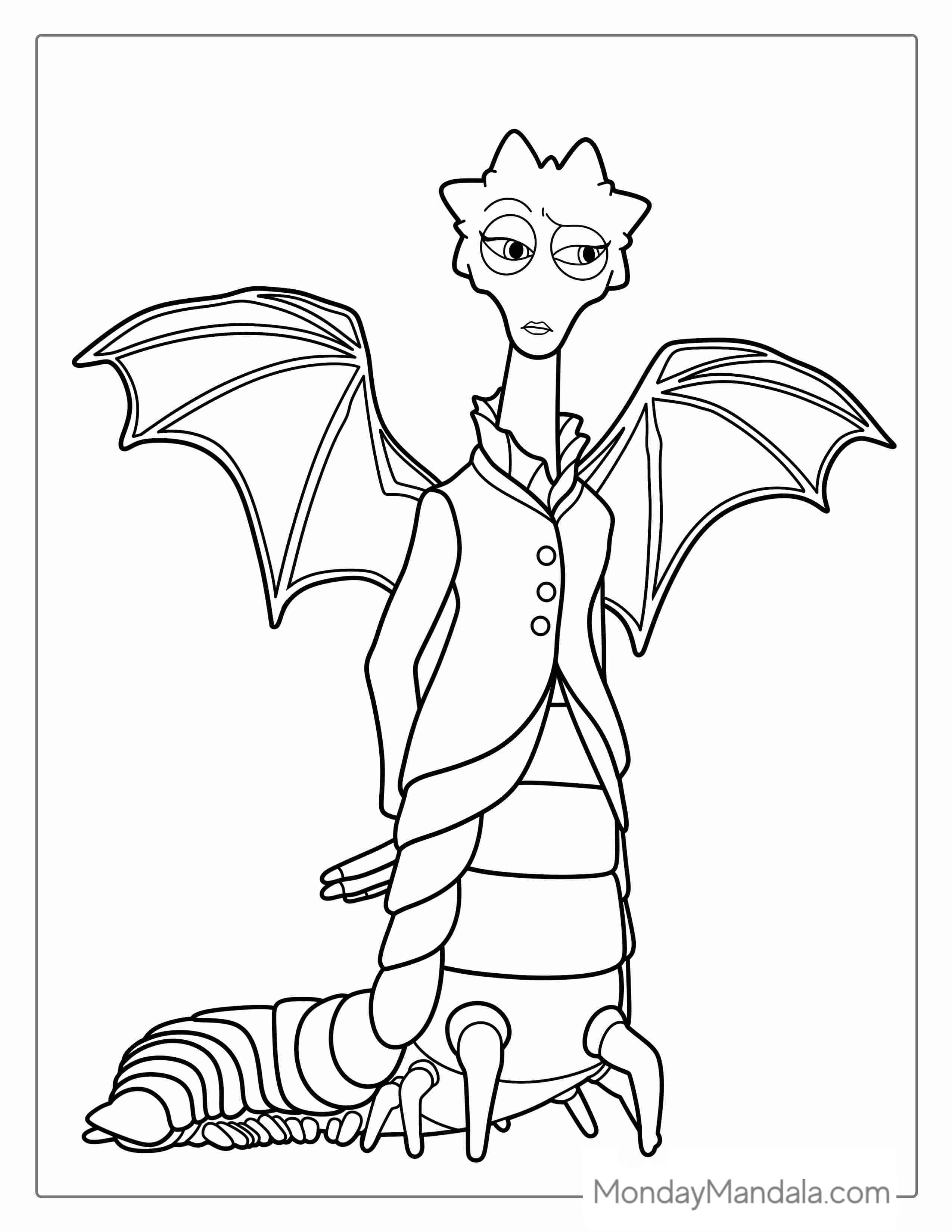 Dean Hardscrabble From Monsters Inc To Color coloring page