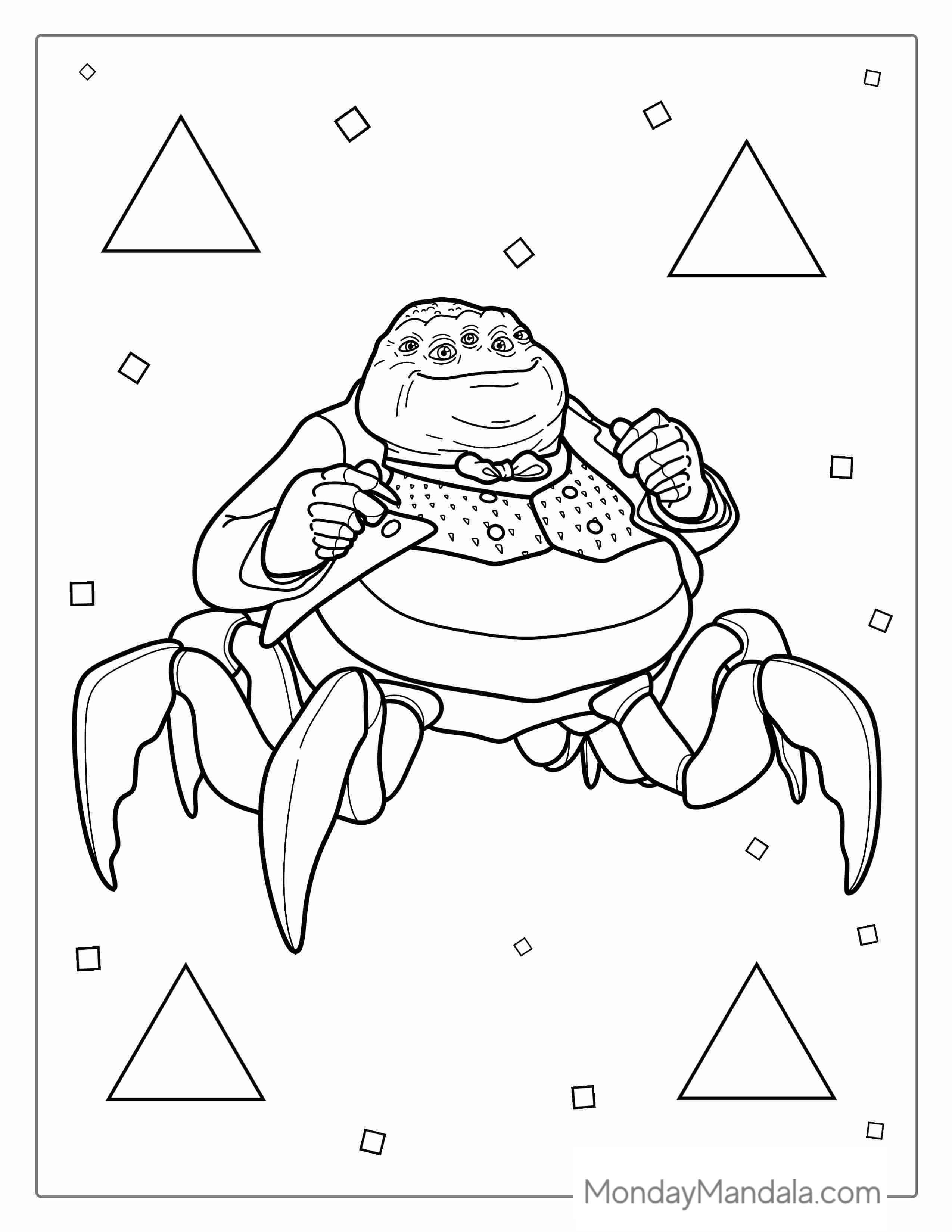 Henry Watermoose (The Boss) From Monsters Inc coloring page