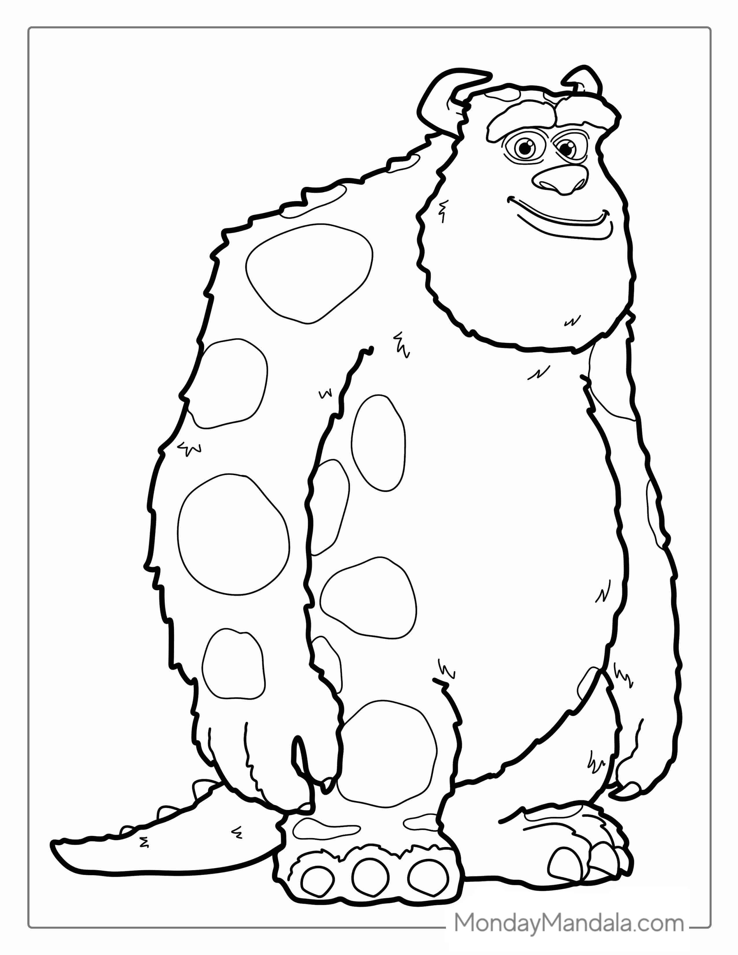 Simple To Color Page Of James Sullivan coloring page