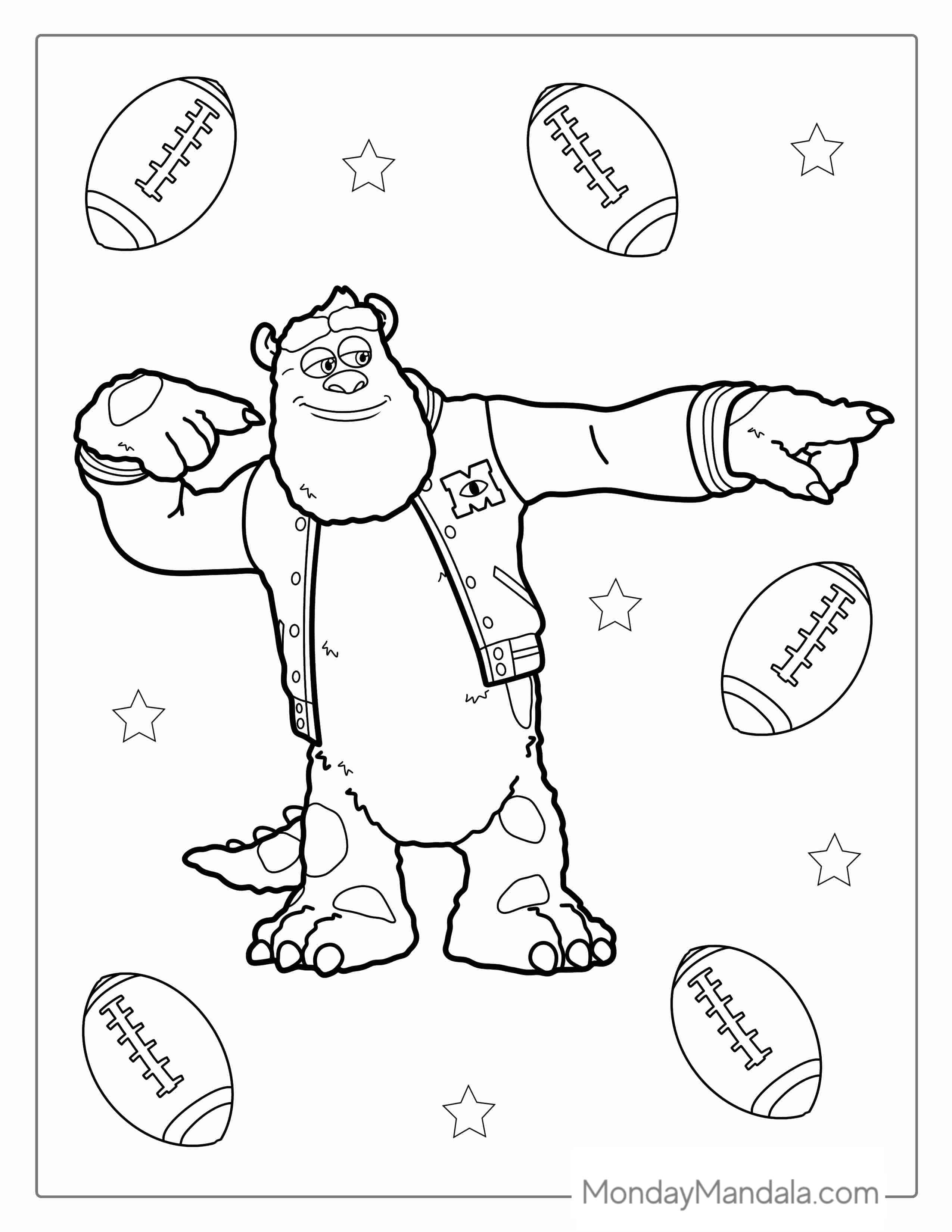 Sullivan From Monsters University To Color coloring page