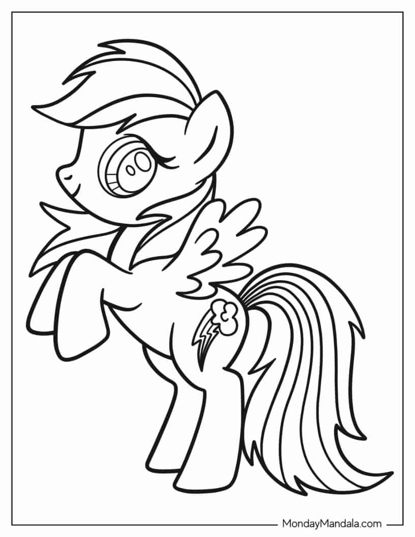 Baby Princess Dash With Wings coloring page