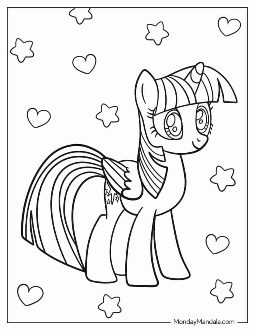 Coloring Page of Twilight Sparkle Outline coloring page