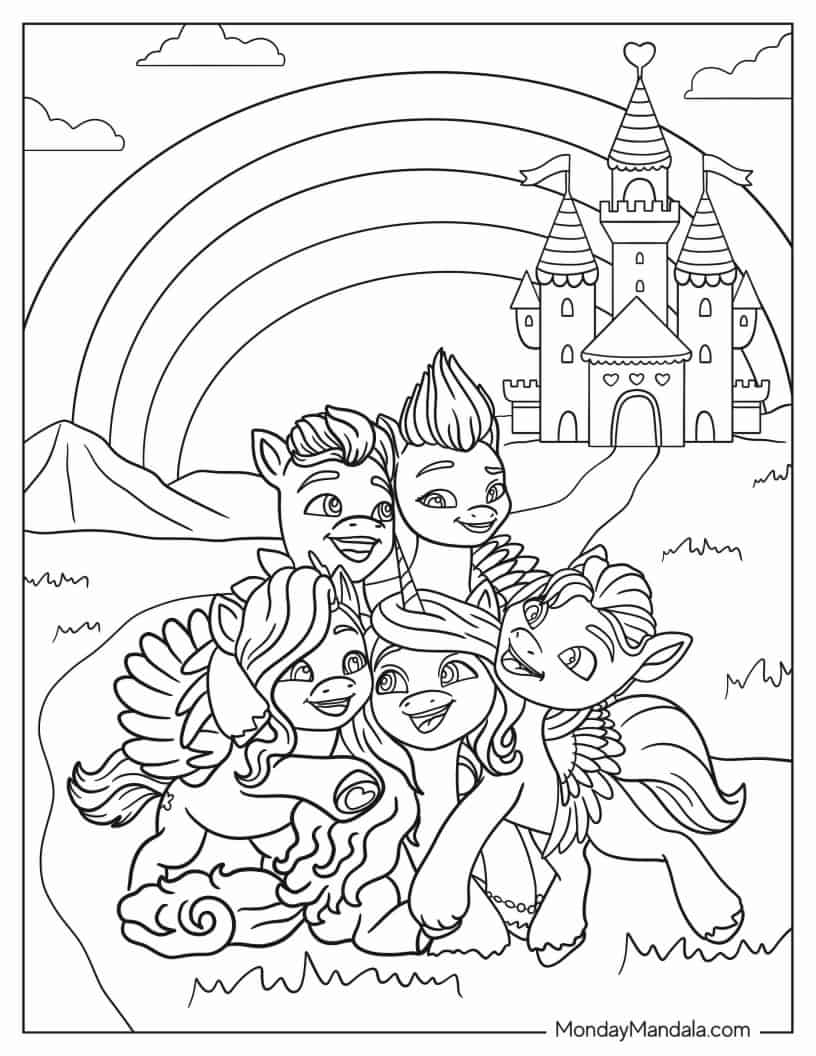Detailed My Little Pony A New Generation Coloring Page coloring page