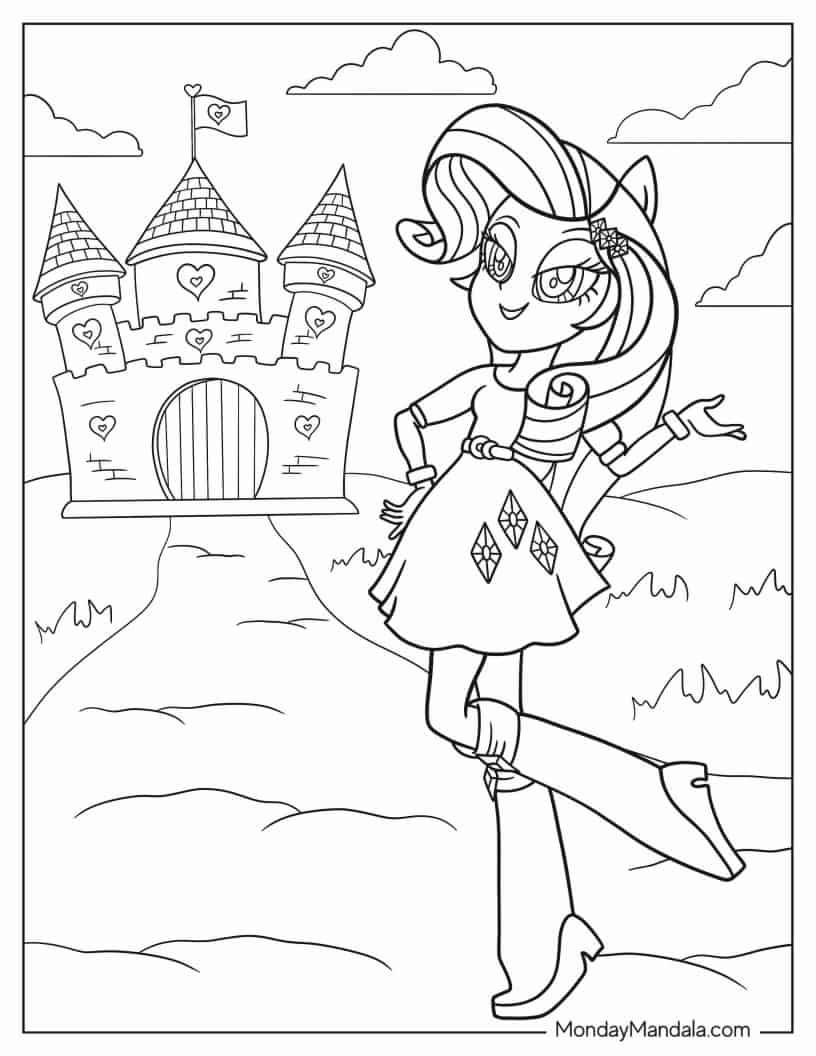 Equestria Girls Rarity coloring page