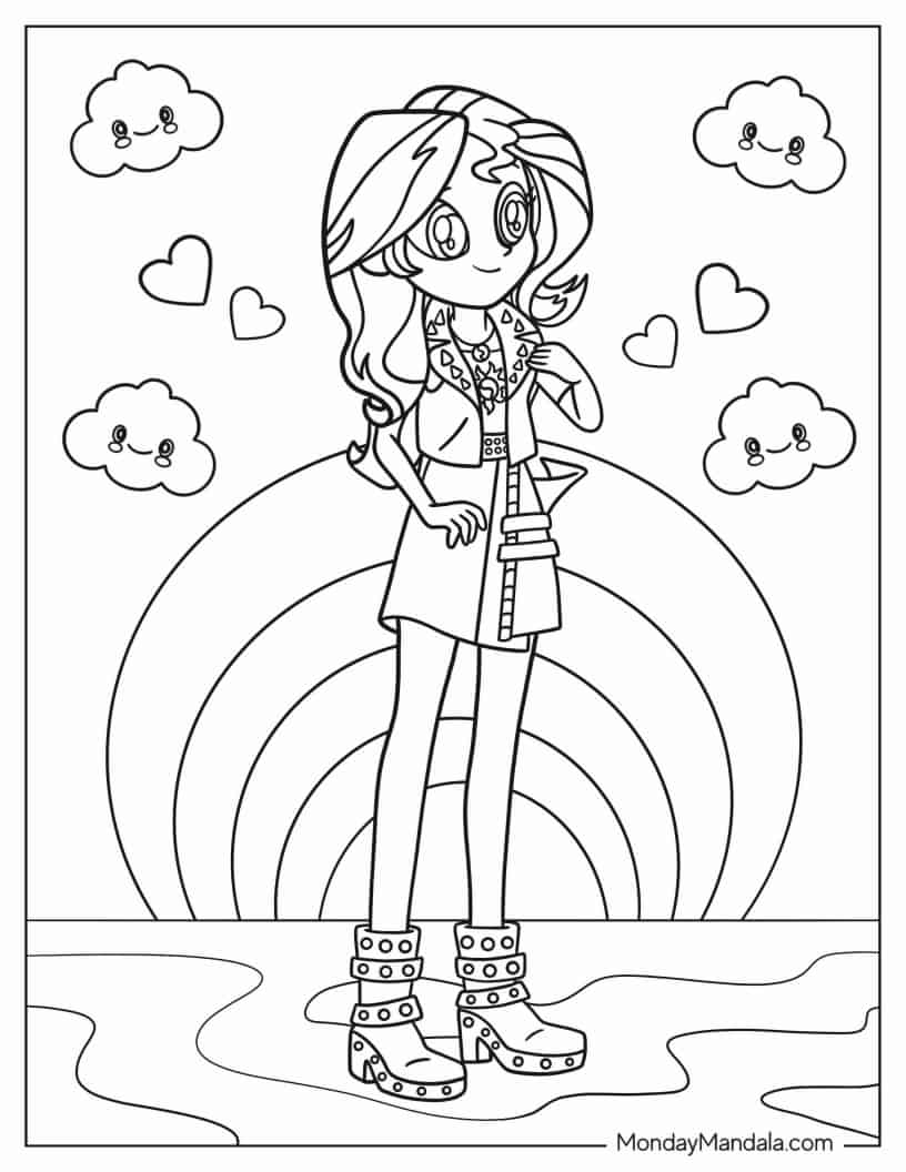 Equestria Girls Sunset Shimmer coloring page