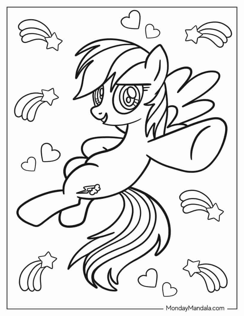 Kawaii Rainbow Dash Coloring In coloring page