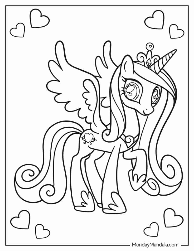 Princess Celestia Coloring In For Preschoolers coloring page