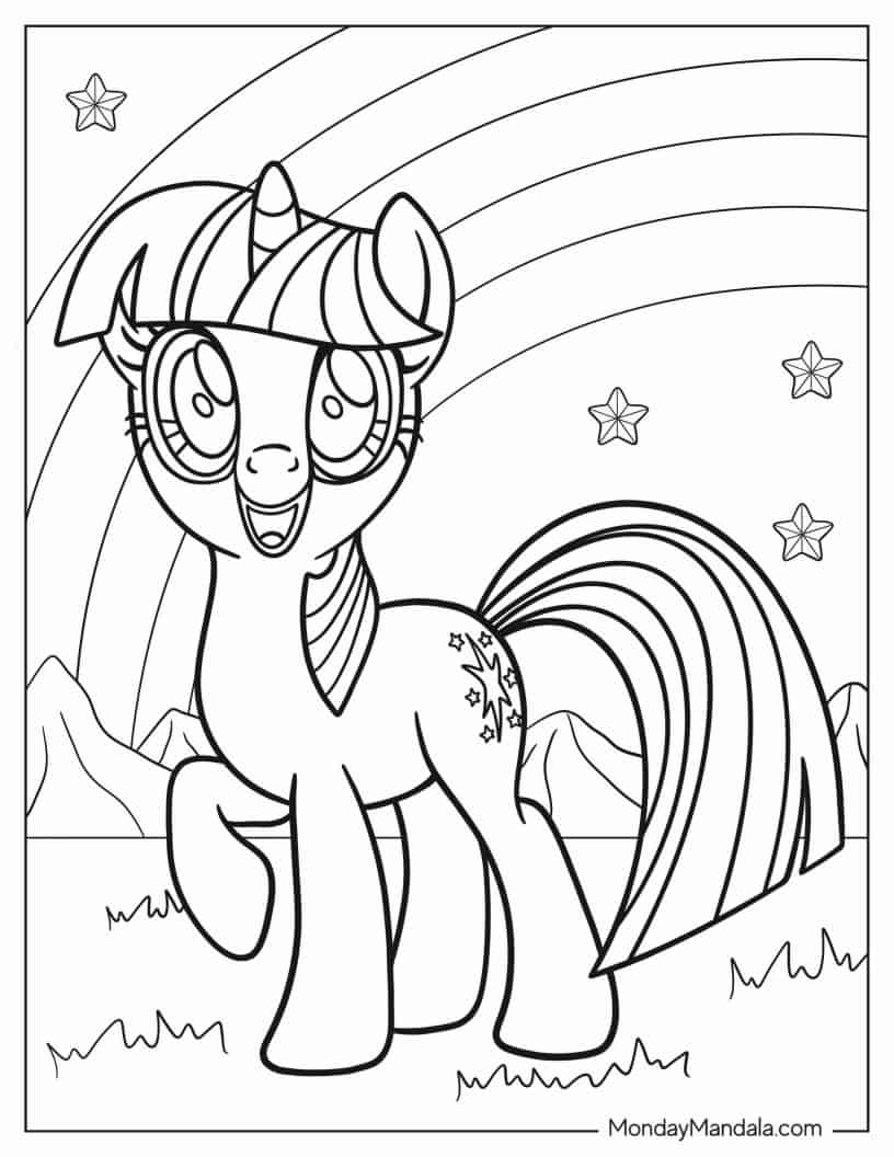 Smiling Twilight Sparkle from My Little Pony coloring page