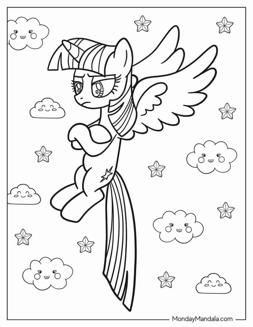 Twilight Sparkle Frowning coloring page