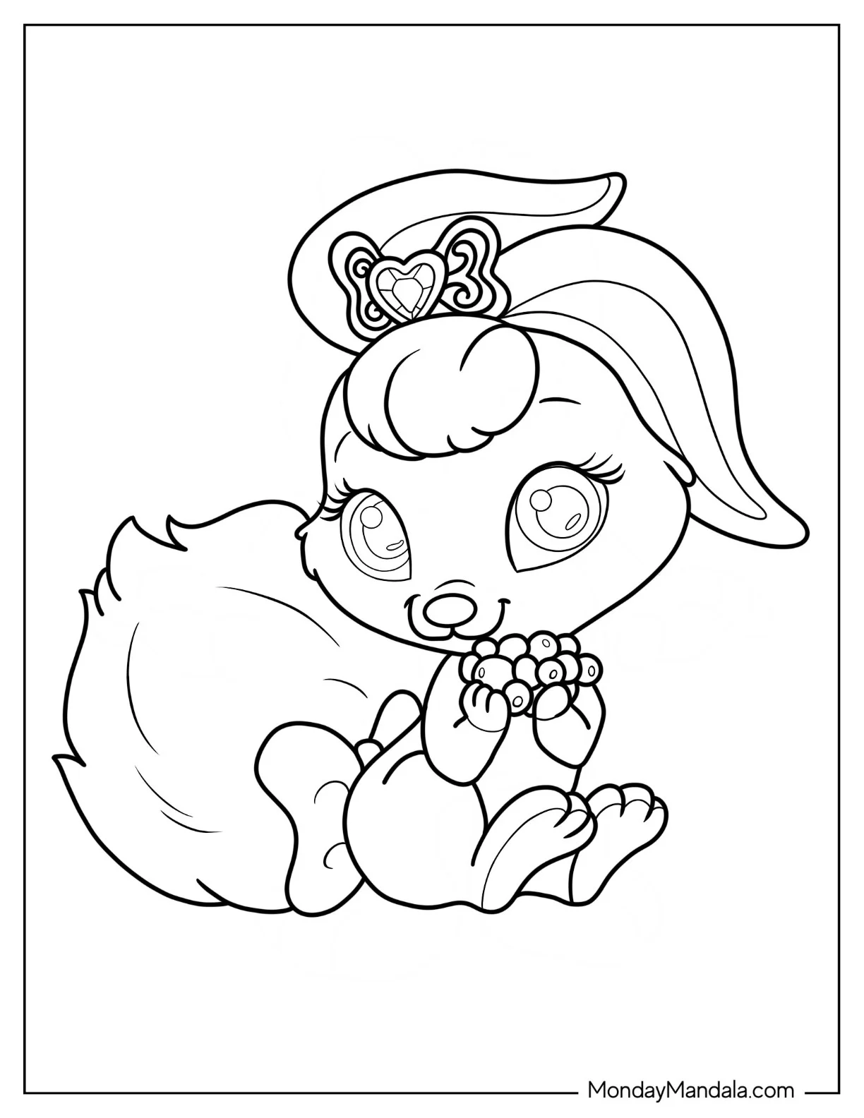 Palace Pets Coloring Page Of Simple Berry Palace Pets For Preschoolers coloring page