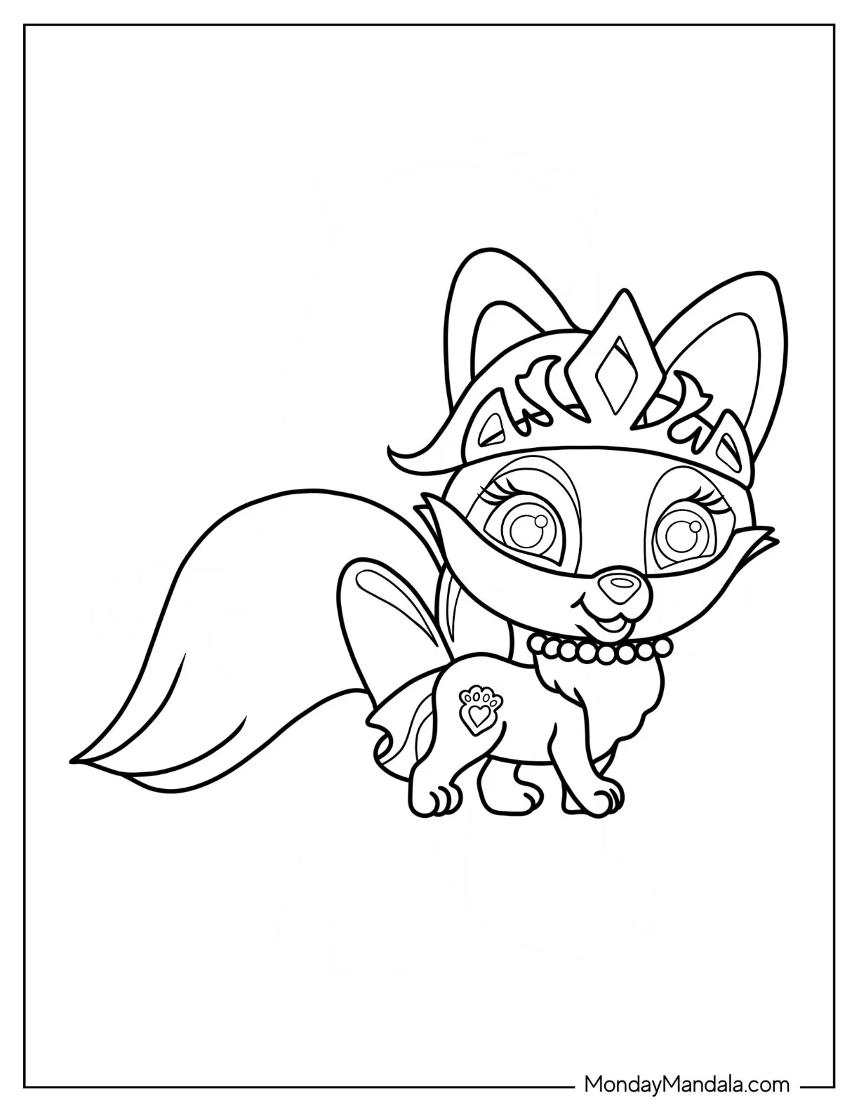 Palace Pets Coloring Page Of Simple Skyla Outline For Preschoolers coloring page