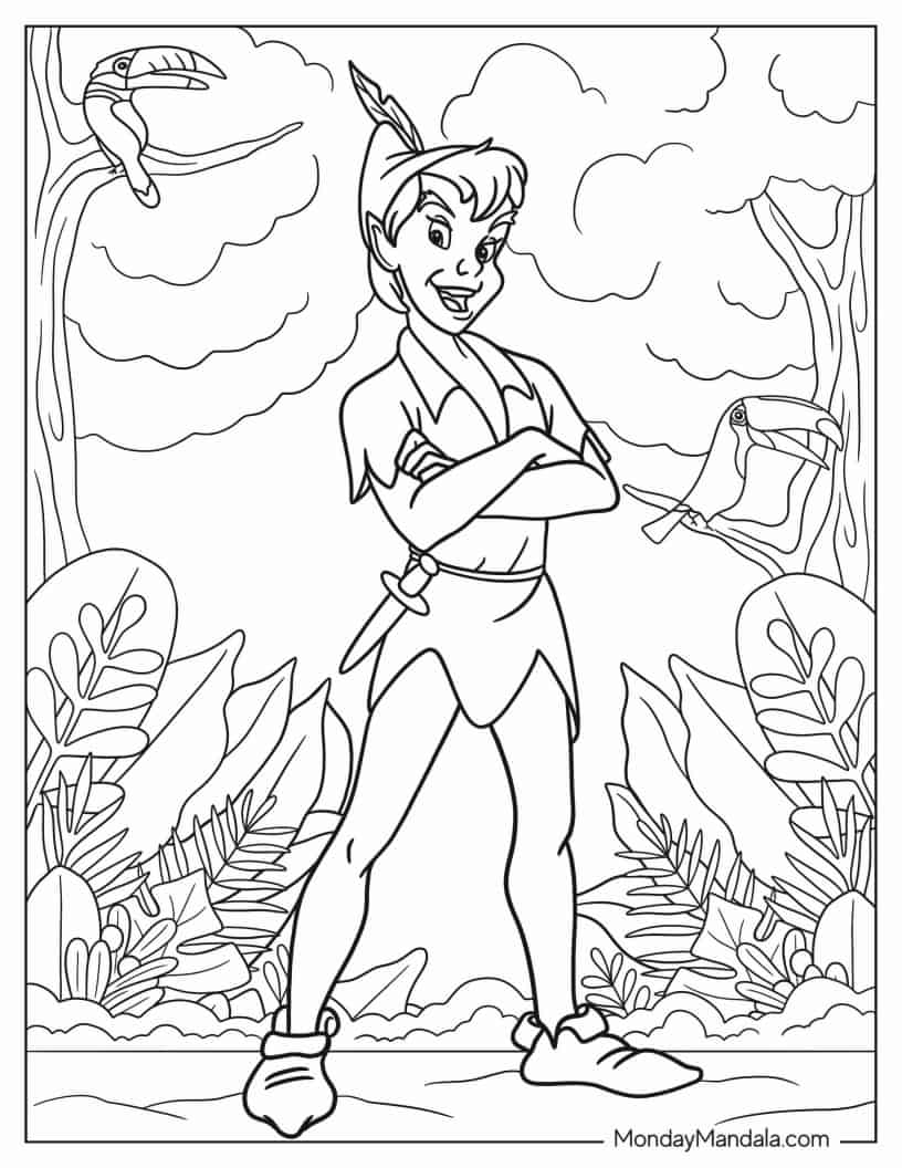 Peter Pan Coloring Page For Kids coloring page