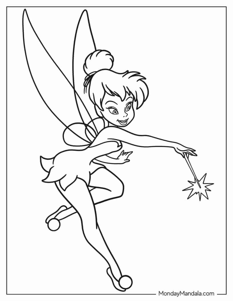 Tinker Bell Coloring In For Kids coloring page