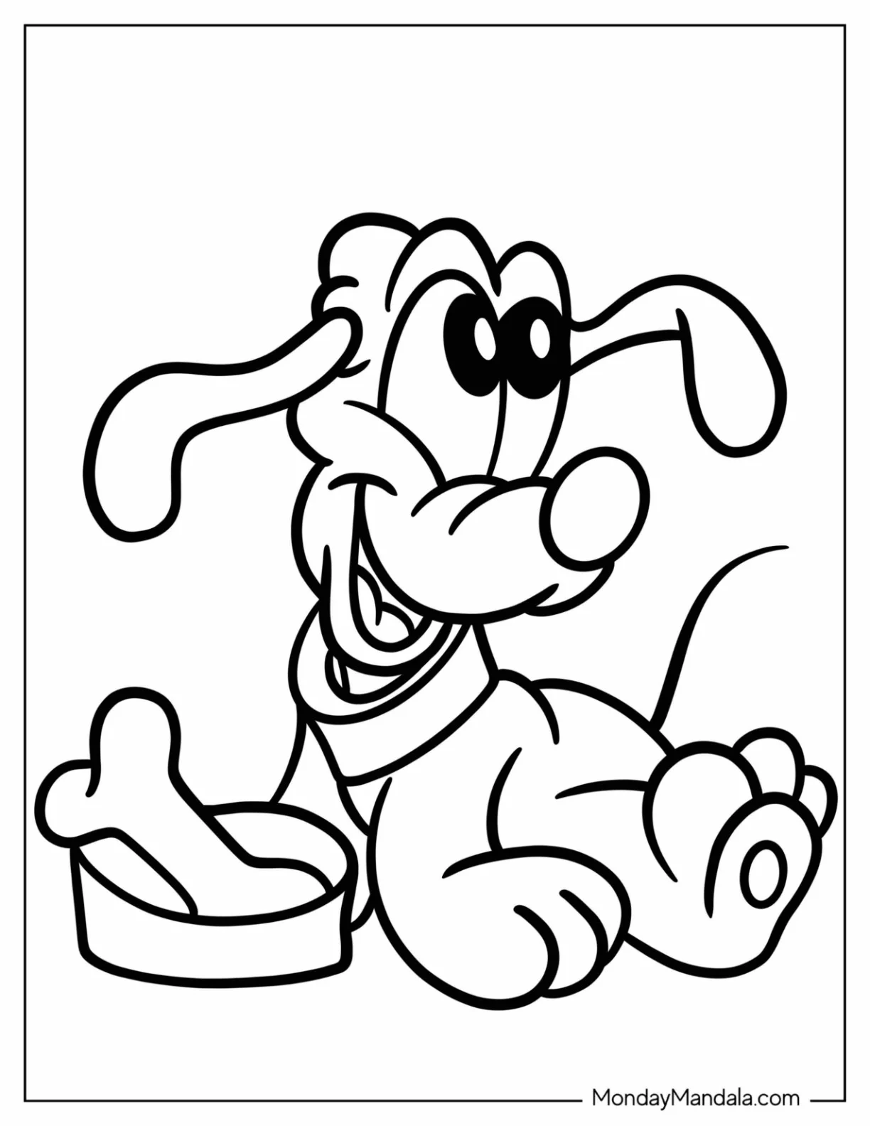 Cute Baby Pluto Coloring Page For Preschoolers coloring page