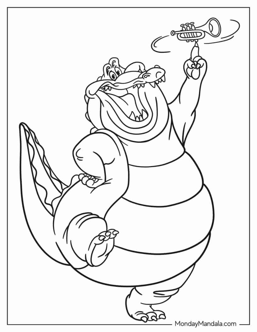 Louis The Alligator Coloring Page coloring page