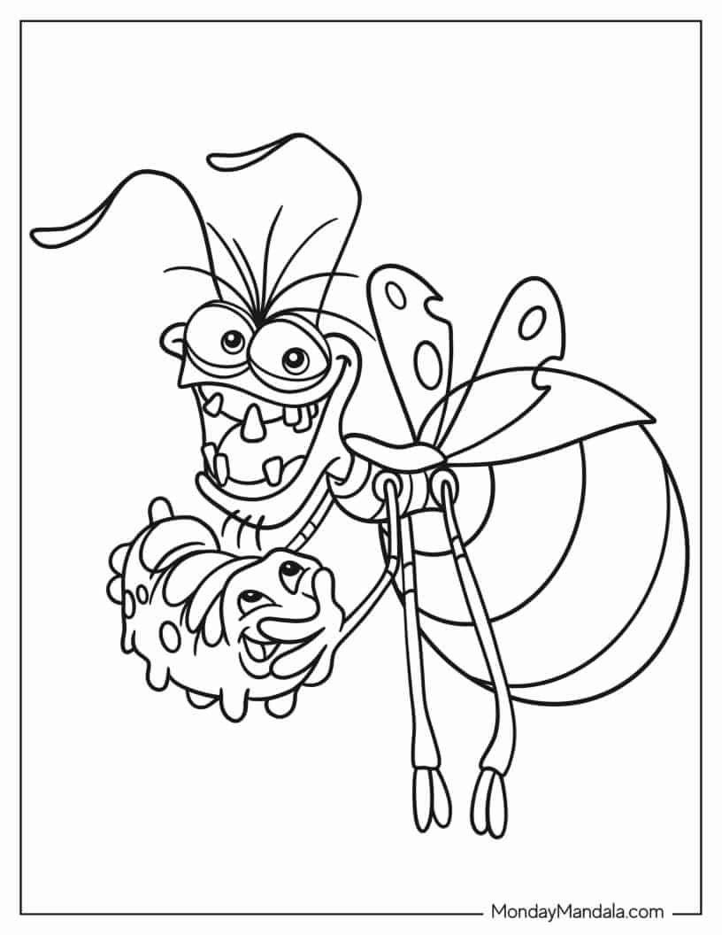 Simple Coloring Page Of Ray Firefly coloring page