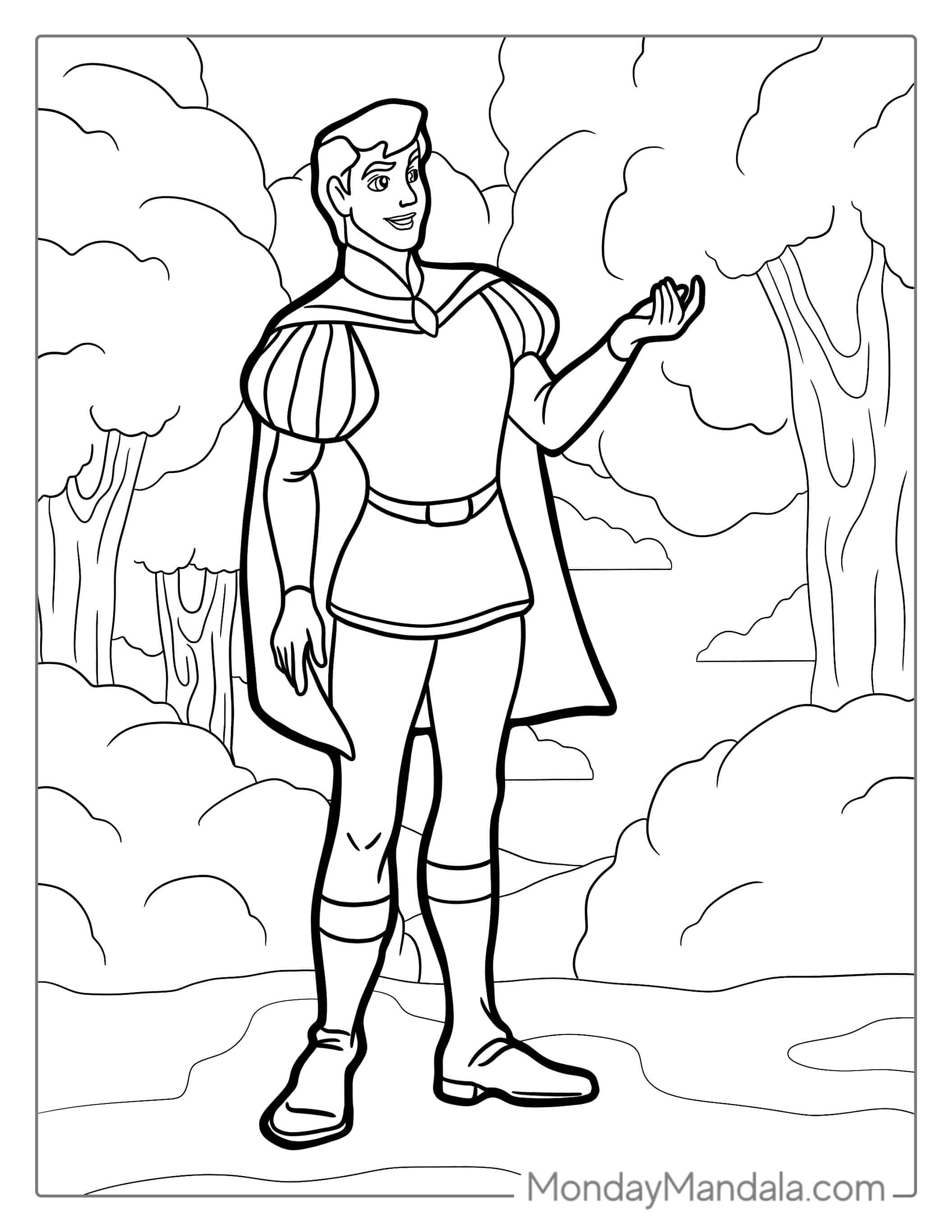 Coloring Page Of Prince Phillip From Sleeping Beauty coloring page