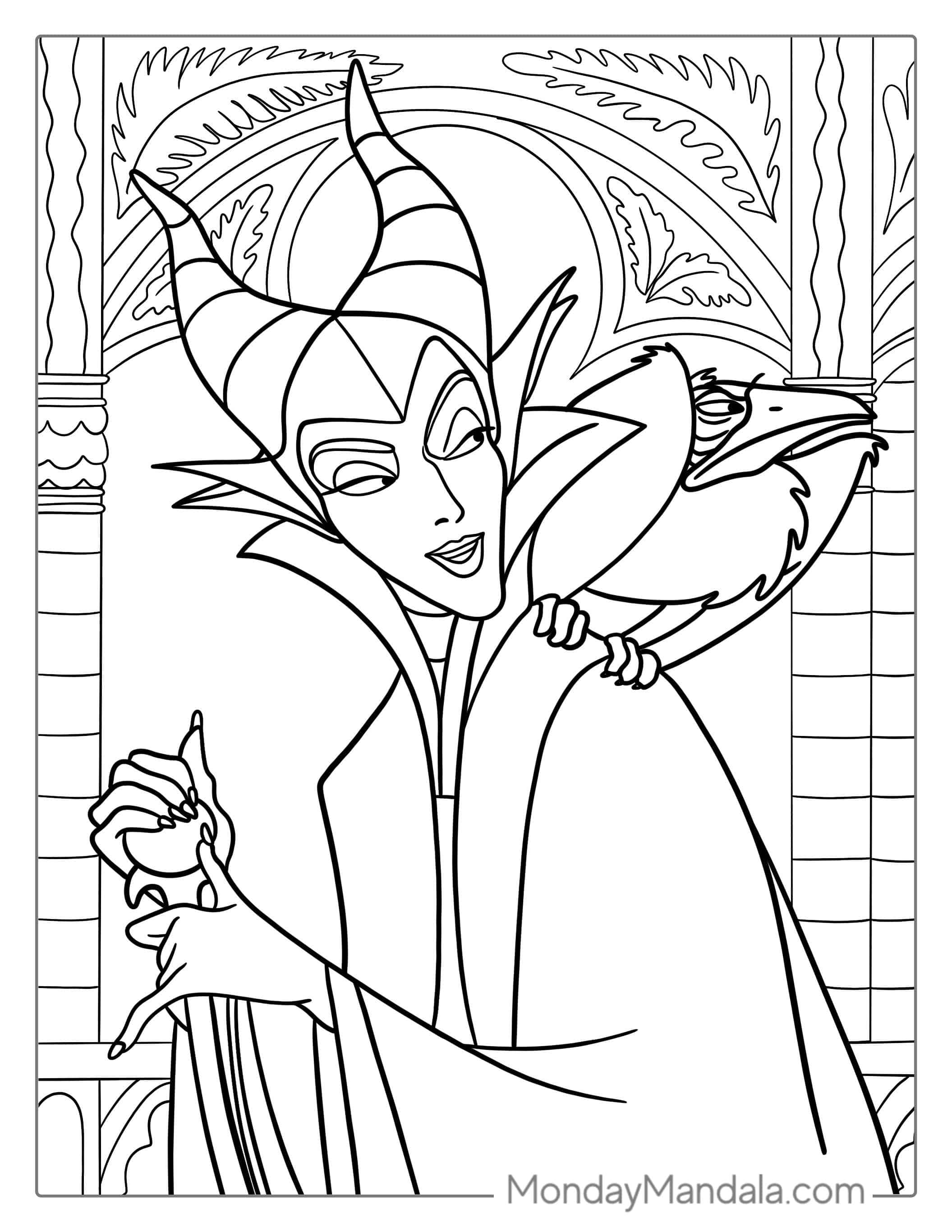 Maleficent From Sleeping Beauty Coloring Page coloring page