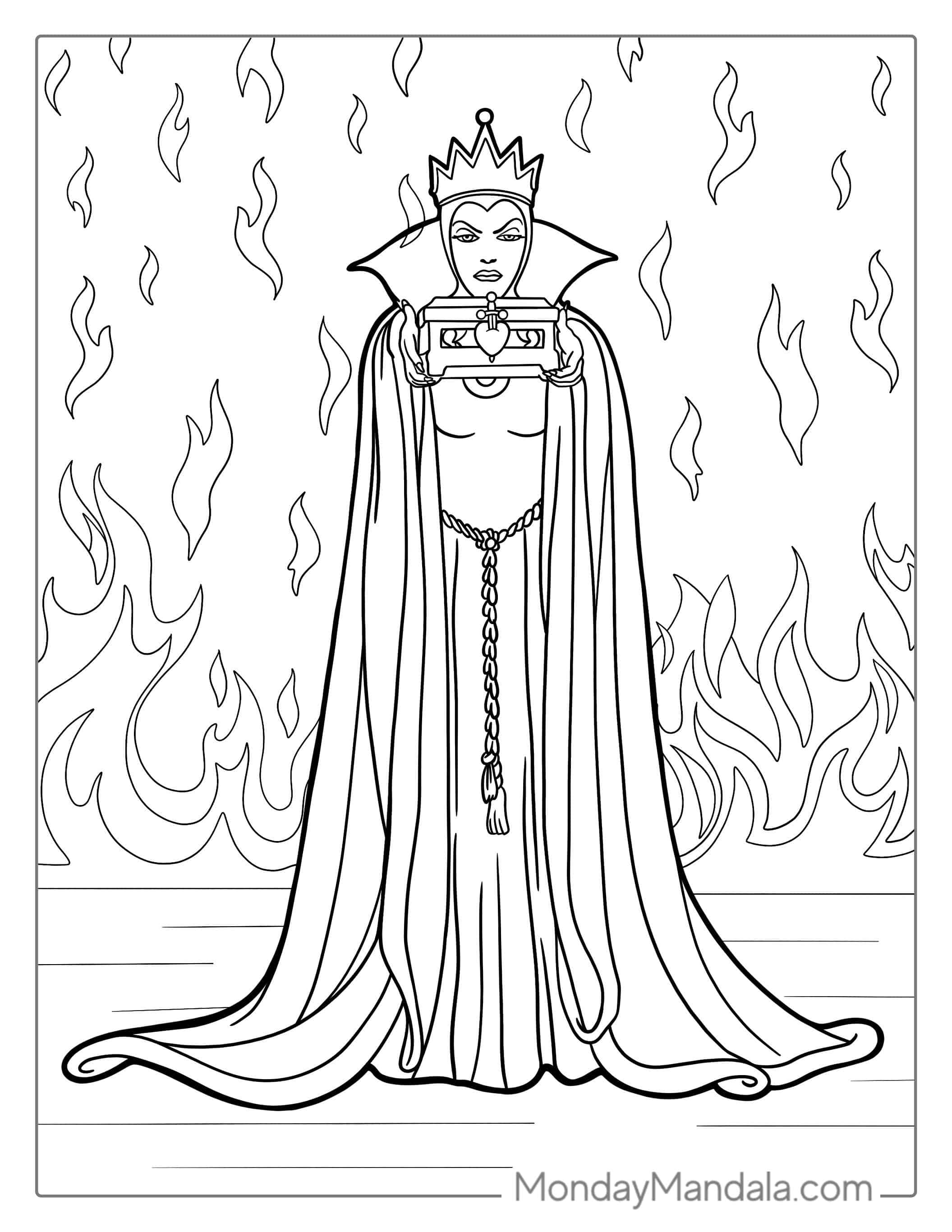 Coloring Sheet Of The Evil Queen coloring page