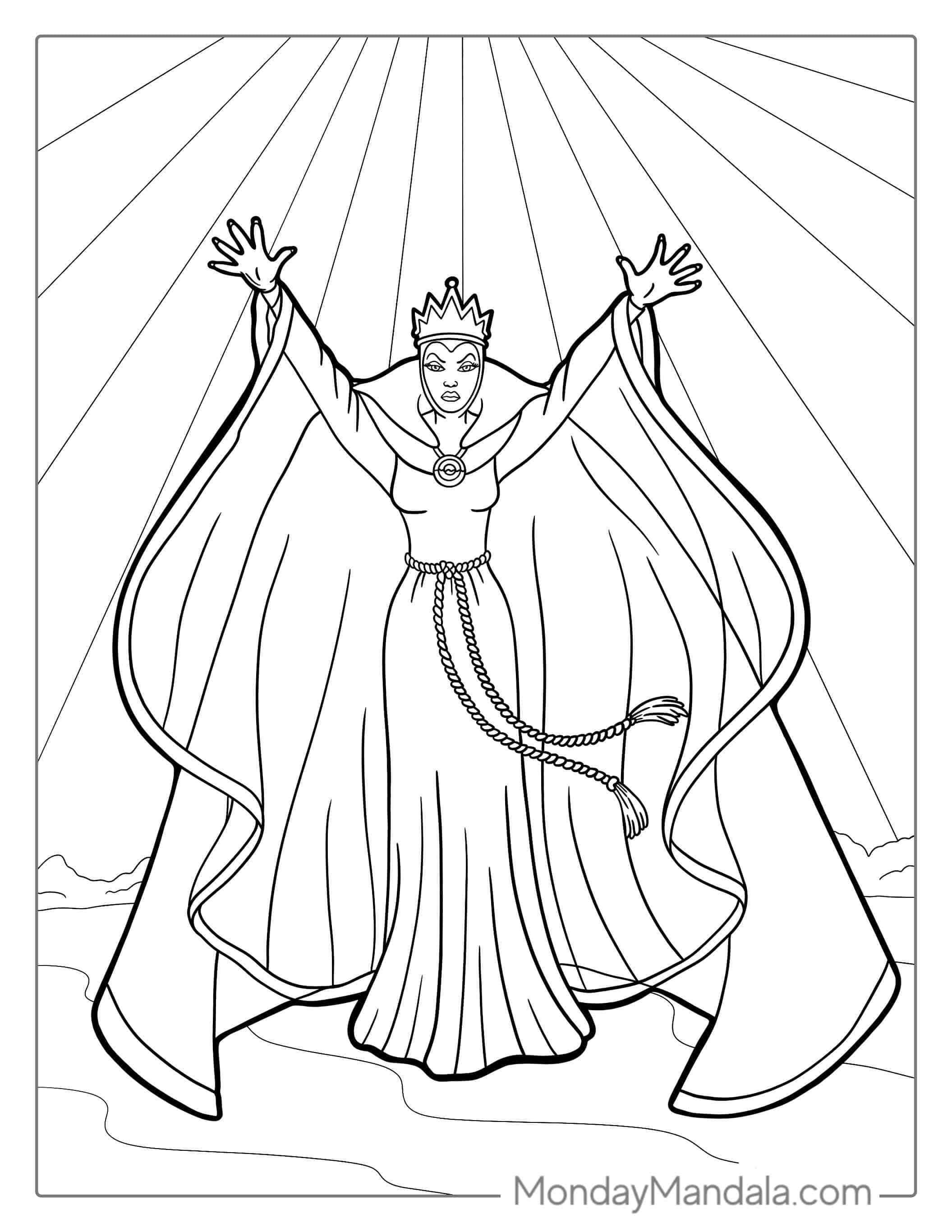 The Evil Queen Coloring Page coloring page — printable line art